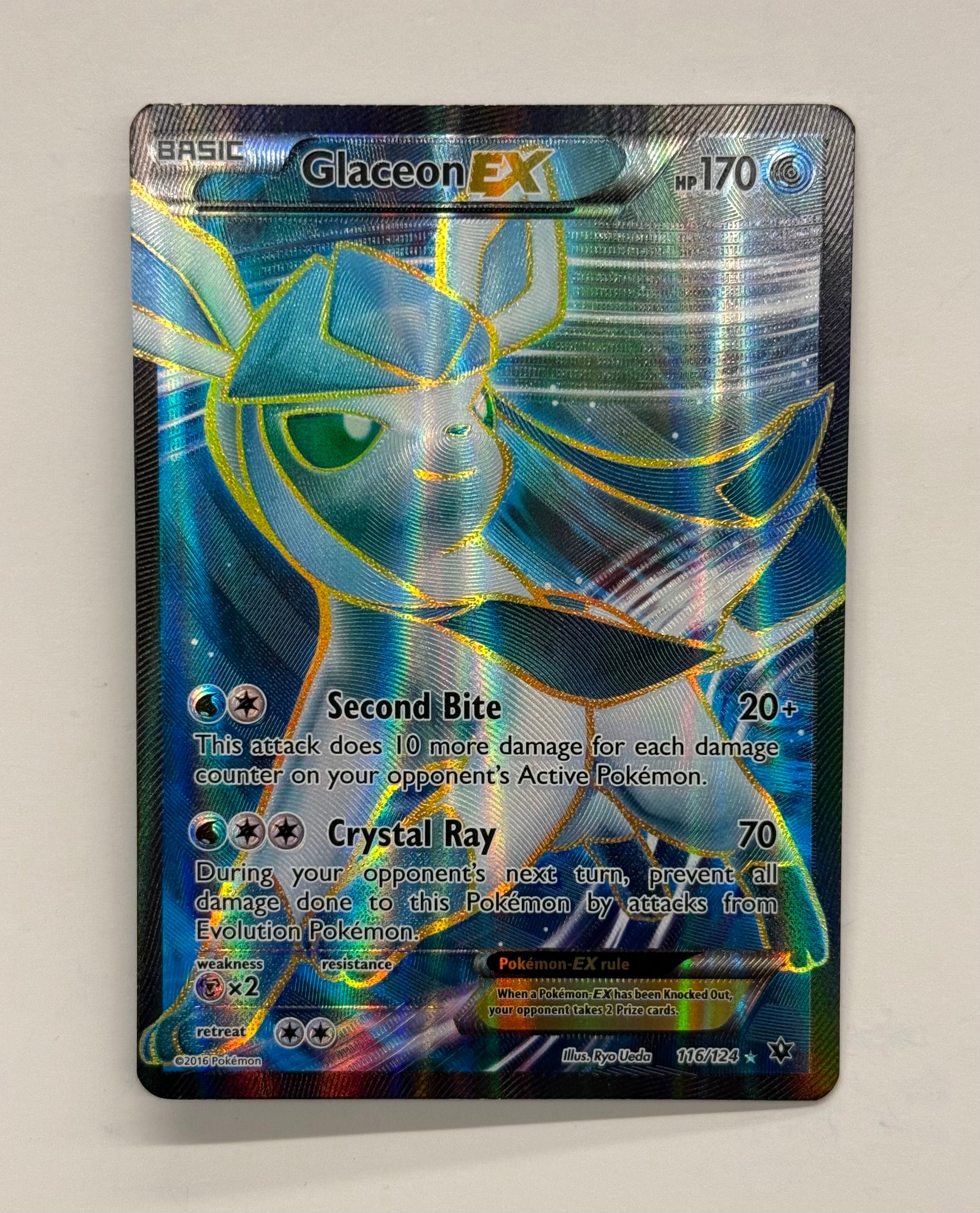 Pokémon TCG - Fates Collide Glaceon EX 116/124 NM