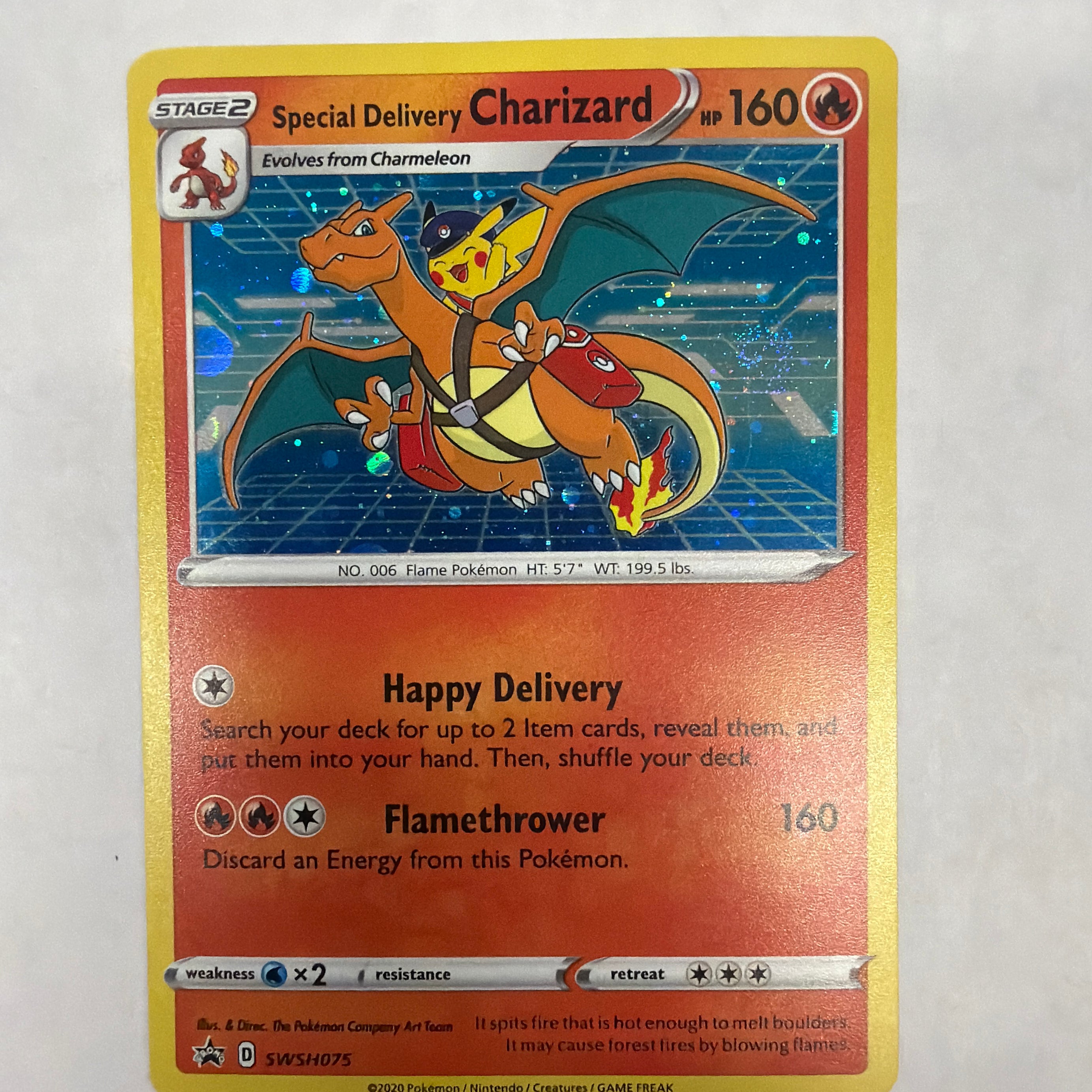 Pokémon TCG - Sword & Shield Promo Special Delivery Charizard SWSH07 LP