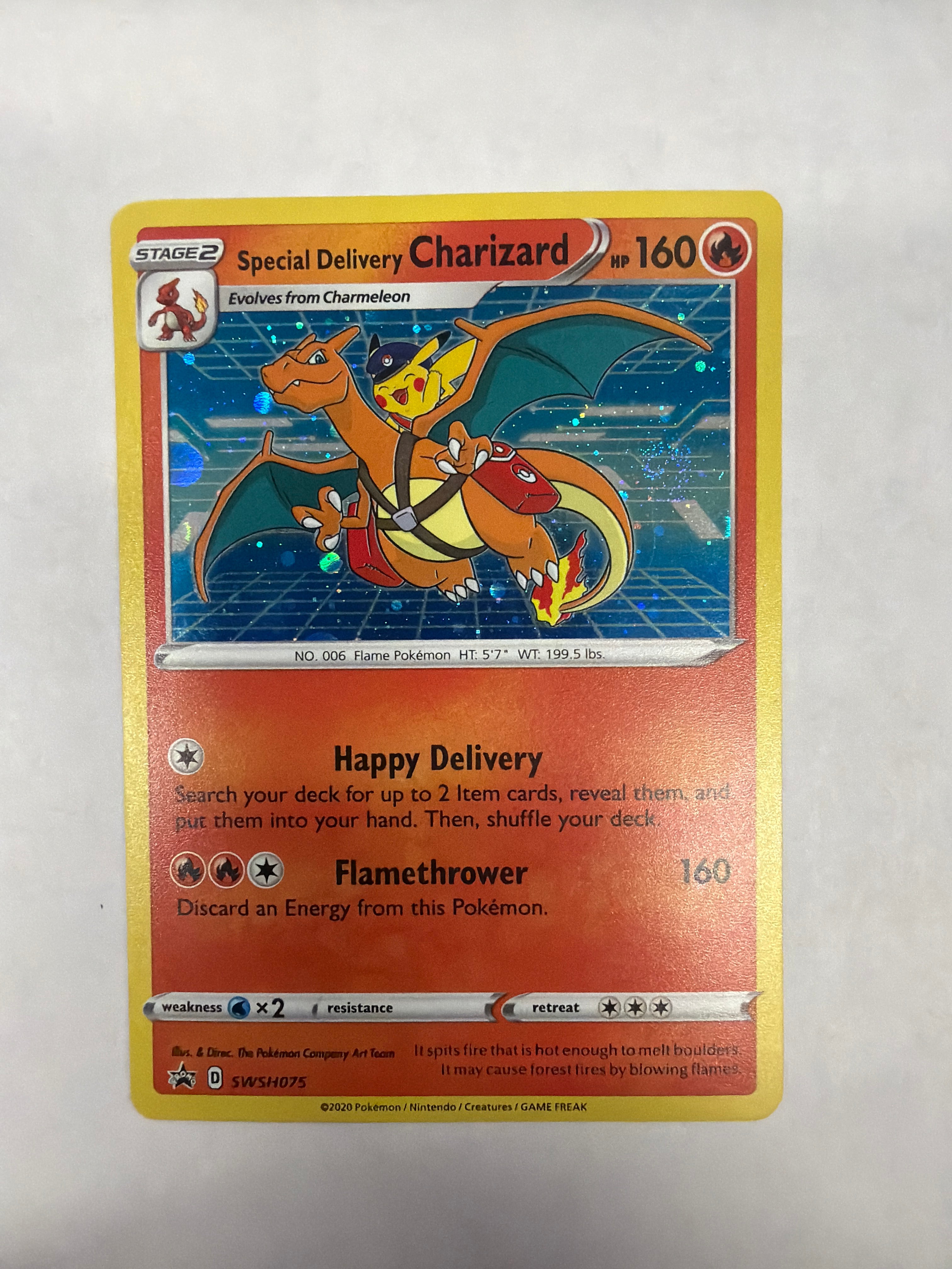 Pokémon TCG - Sword & Shield Promo Special Delivery Charizard SWSH07 LP