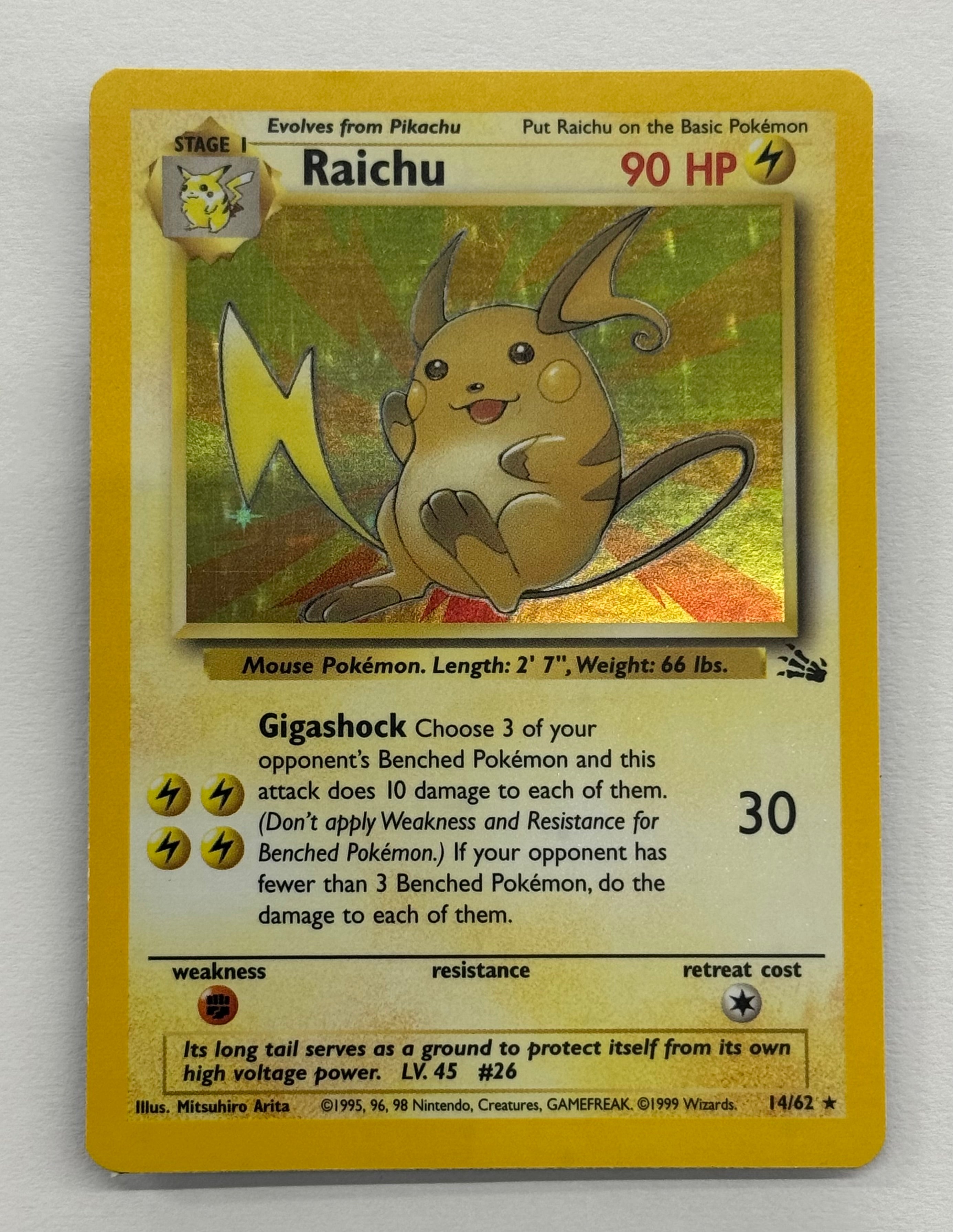 Pokémon TCG - Fossil Unlimited Raichu 14/62 LP