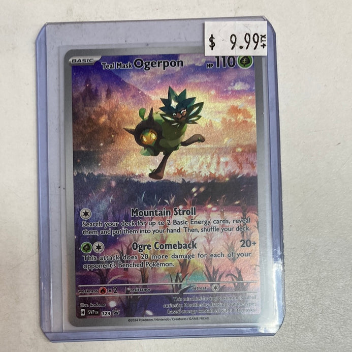 ogerpon pokemon card value Pokémon TCG Teal Mask Ogerpon 123 Scarlet and Violet Promo Mint – True  Believers Gaming and Collectibles