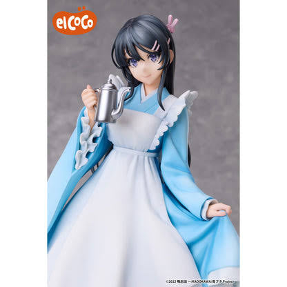 Elcoco Rascal Does Not Dream of Bunny Girl Sempai Mai Sakurajima Japanese Style Maid Version Statue