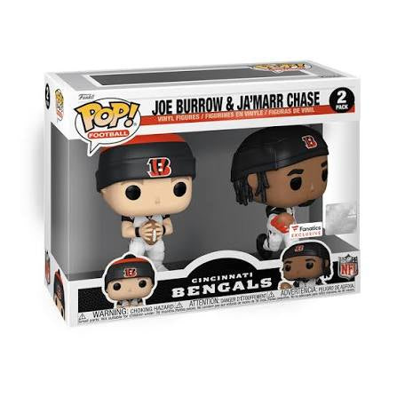 Funko Pop! Football Cincinnati Bengals Joe Burrow & Ja’Marr Chase Fanatics Exclusive 2 Pack