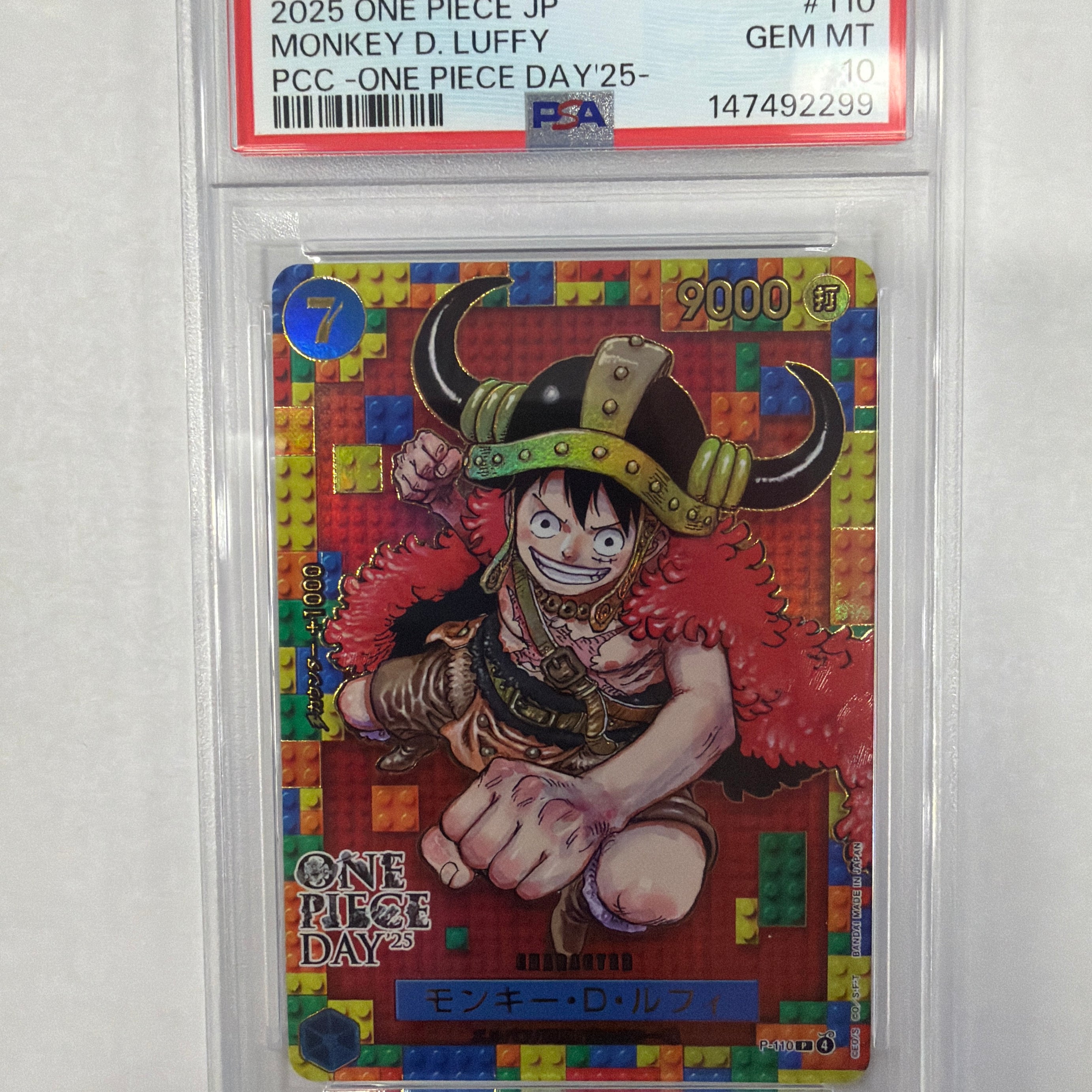 One Piece TCG - PSA Gem MT 10 Japanese Promo One Piece Day'25 Monkey D. Luffy