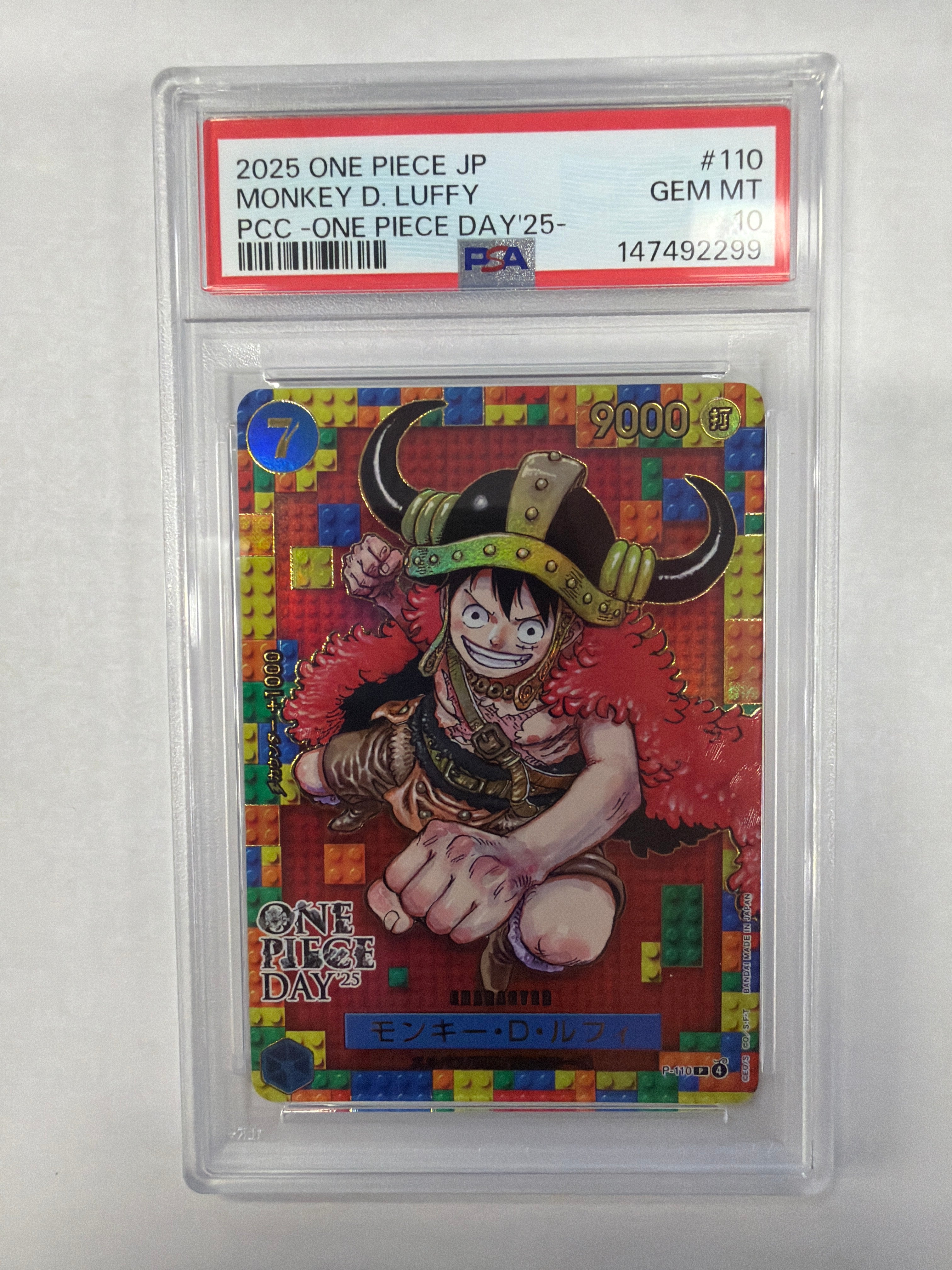 One Piece TCG - PSA Gem MT 10 Japanese Promo One Piece Day'25 Monkey D. Luffy
