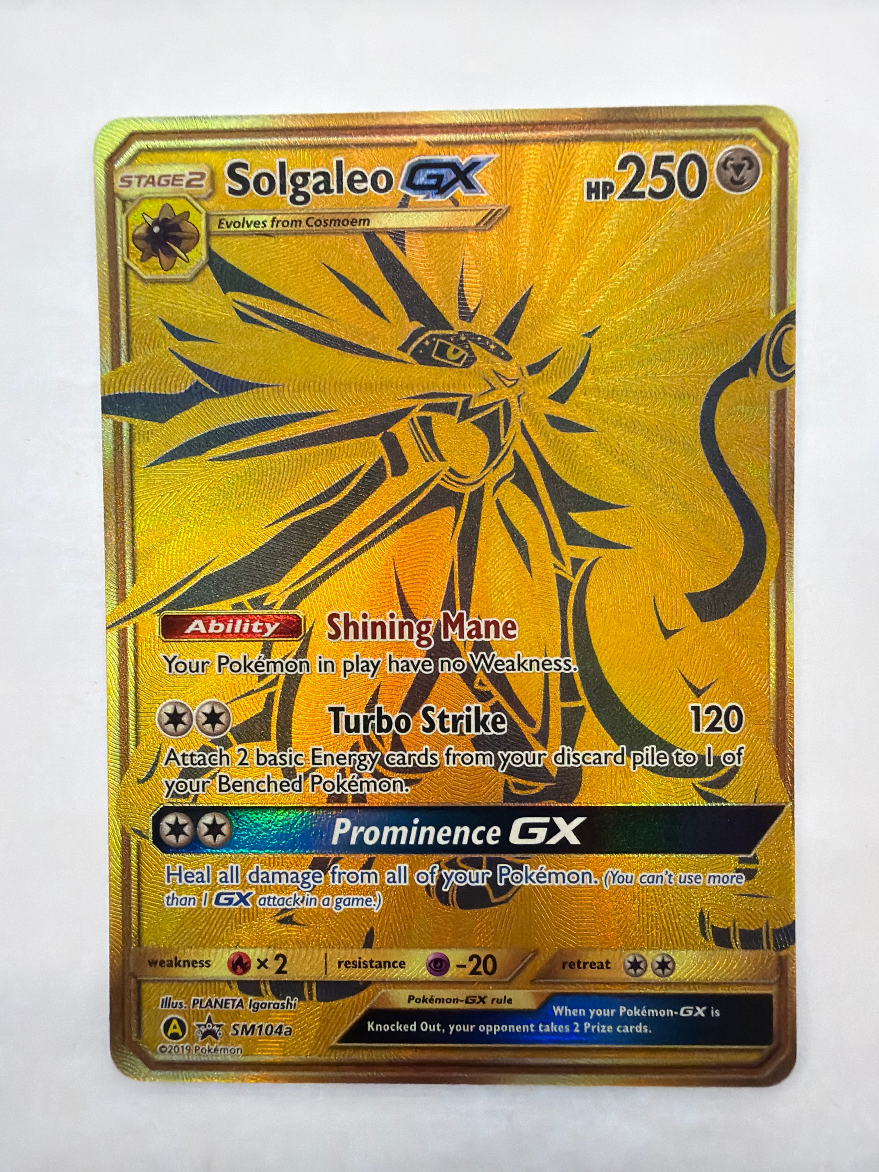 Pokemon TCG - Sun & Moon Promo Solgaleo GX SM104a NM