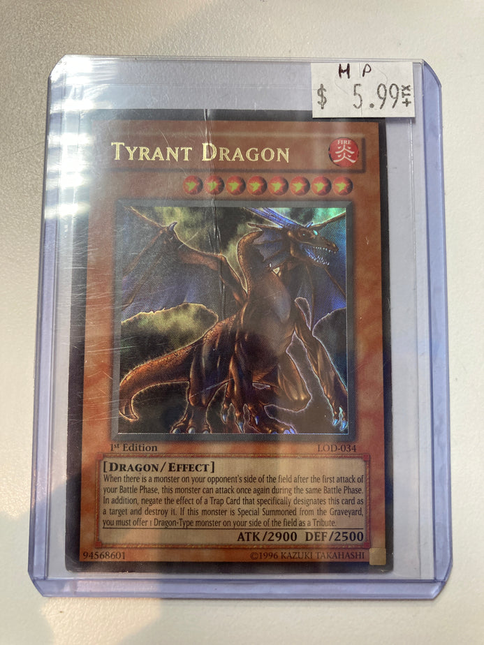 Yugioh TCG Tyrant Dragon LOD-034 First Edition Ultra Rare HP