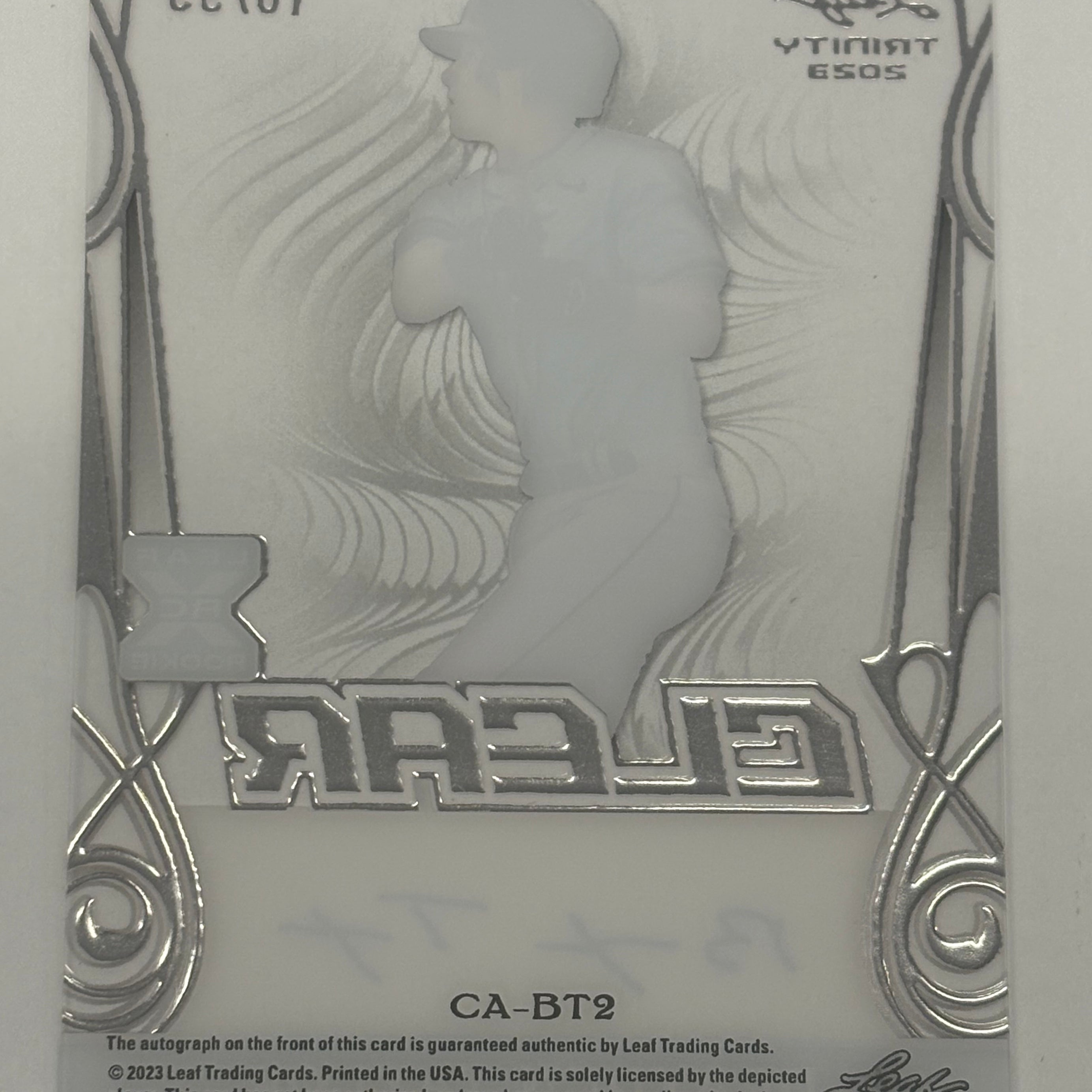 2023 Leaf Trinity Clear Autographs Brayden Taylor #CA-BT2 Bronze Numbered 16/99