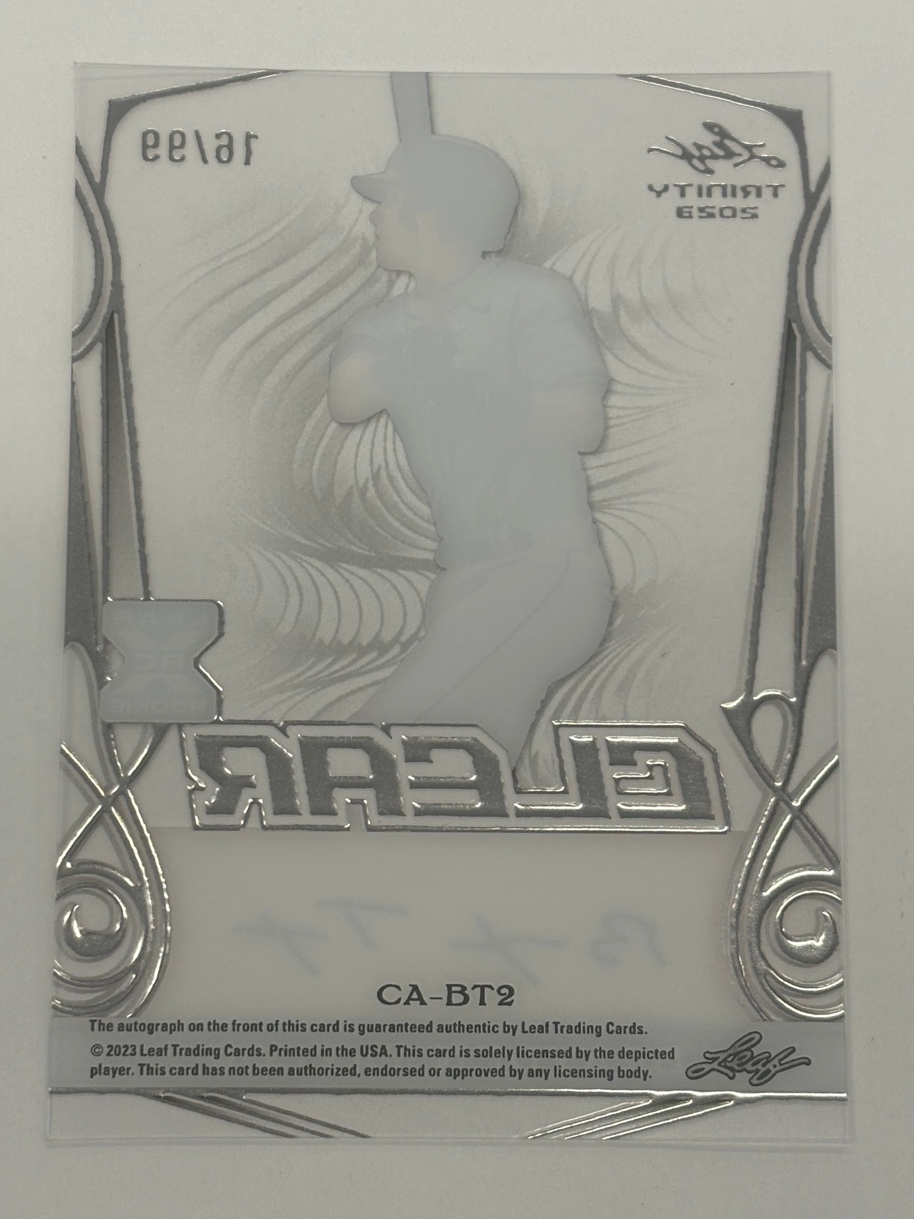 2023 Leaf Trinity Clear Autographs Brayden Taylor #CA-BT2 Bronze Numbered 16/99