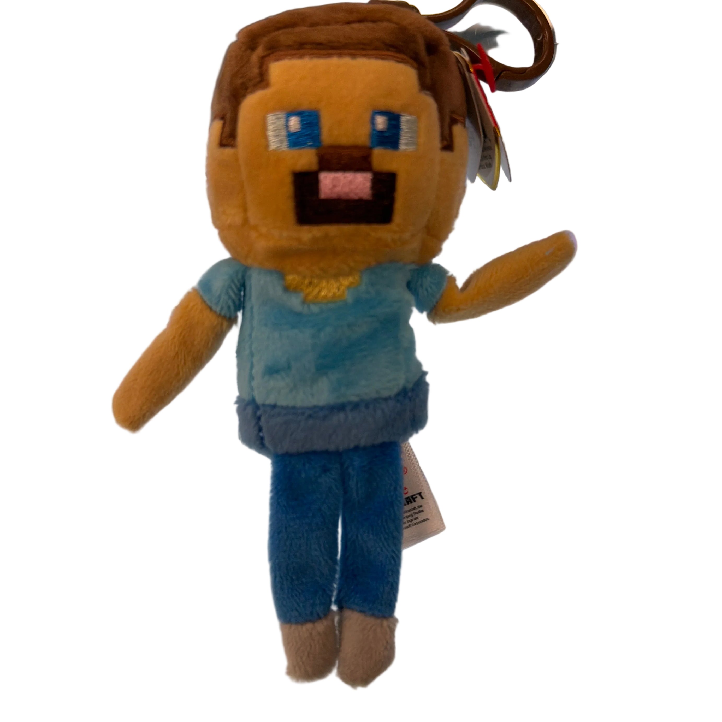 Ty Beanie Bouncers Minecraft Steve Keychain Plush
