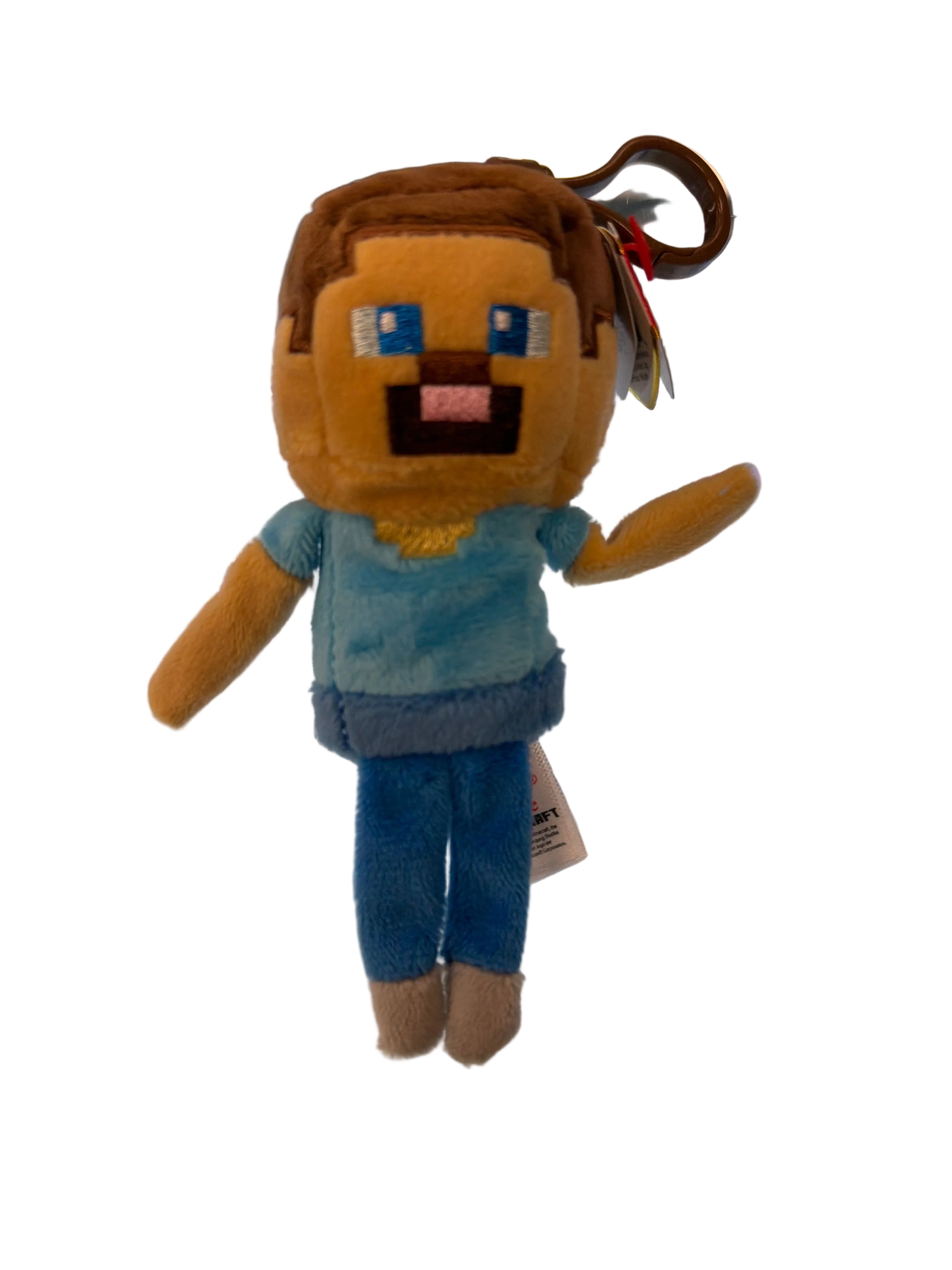 Ty Beanie Bouncers Minecraft Steve Keychain Plush