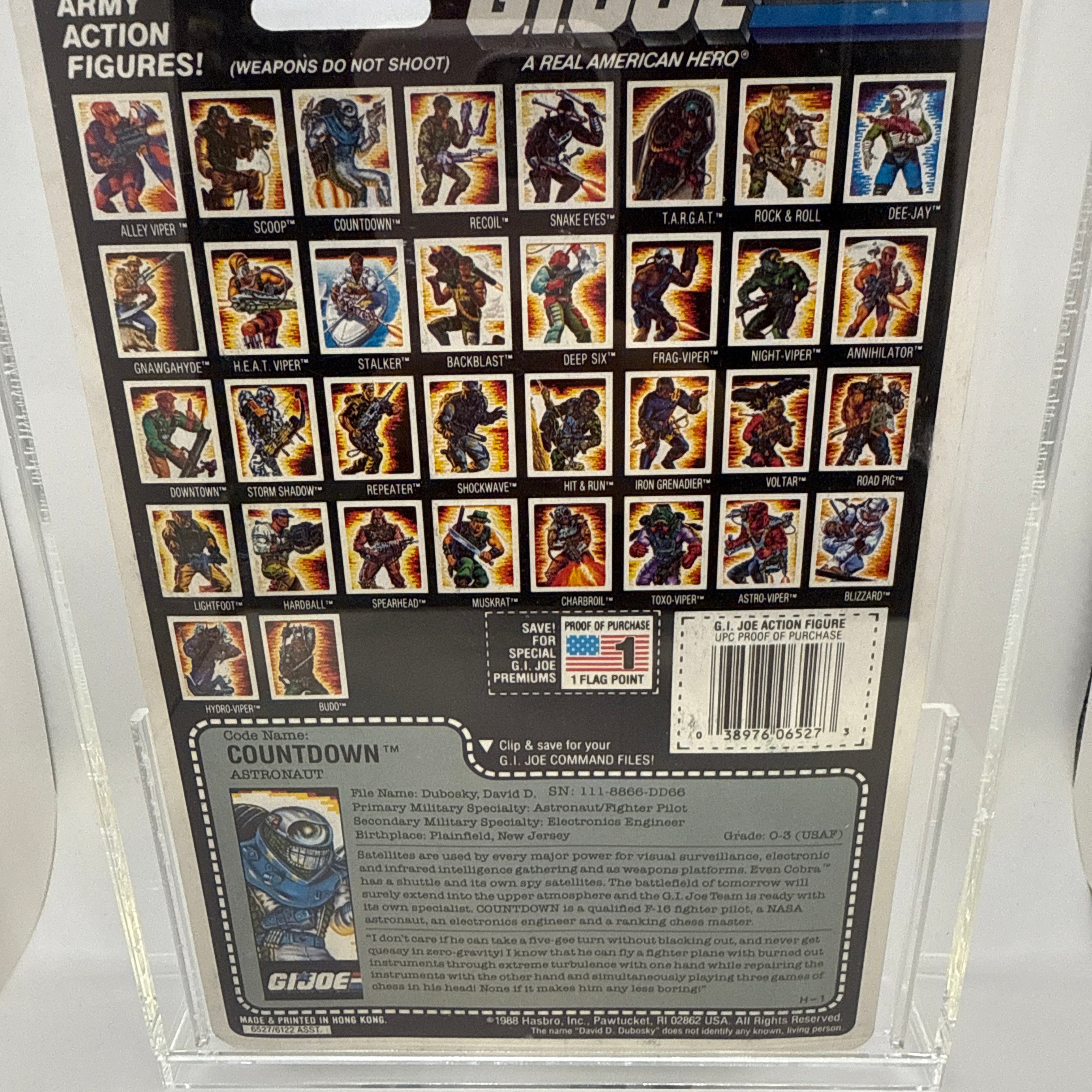 Hasbro G.I. Joe Vintage 1988 Code Name: Countdown Astronaut 34 Back Punched Card Action Figure