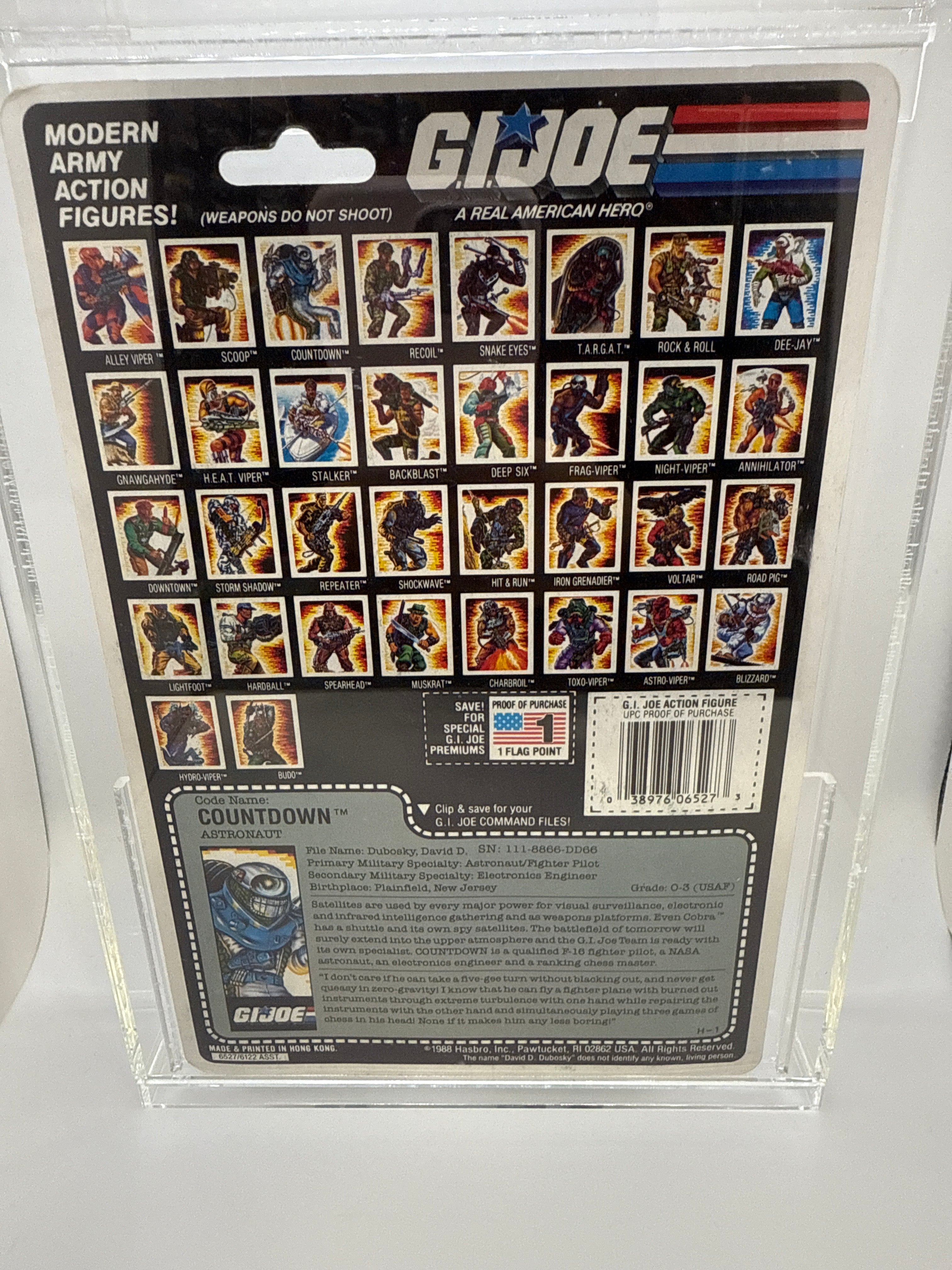 Hasbro G.I. Joe Vintage 1988 Code Name: Countdown Astronaut 34 Back Punched Card Action Figure