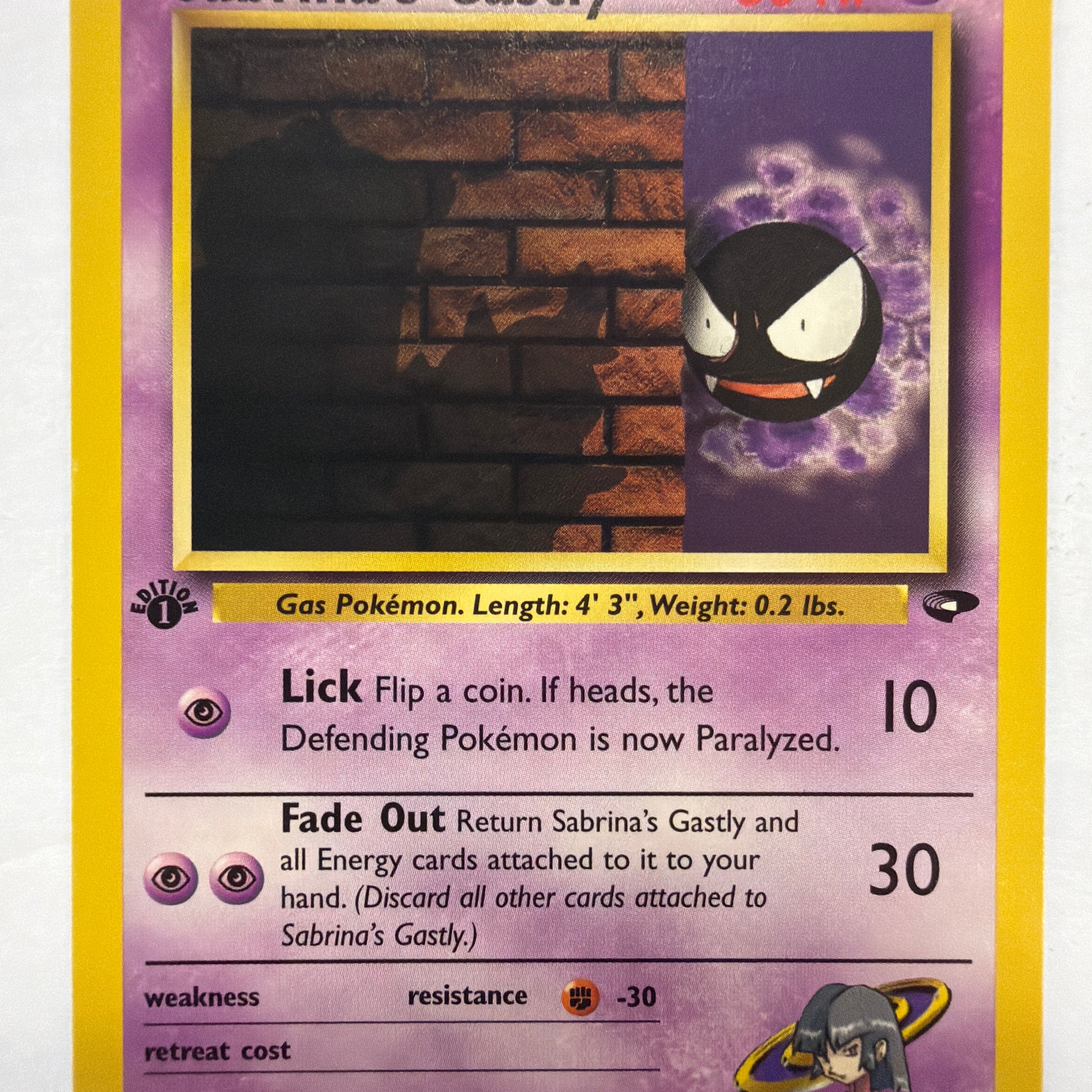 Pokémon TCG - Gym Challenge 1st Edition Sabrina's Gastly 96/132 Non-Holo NM