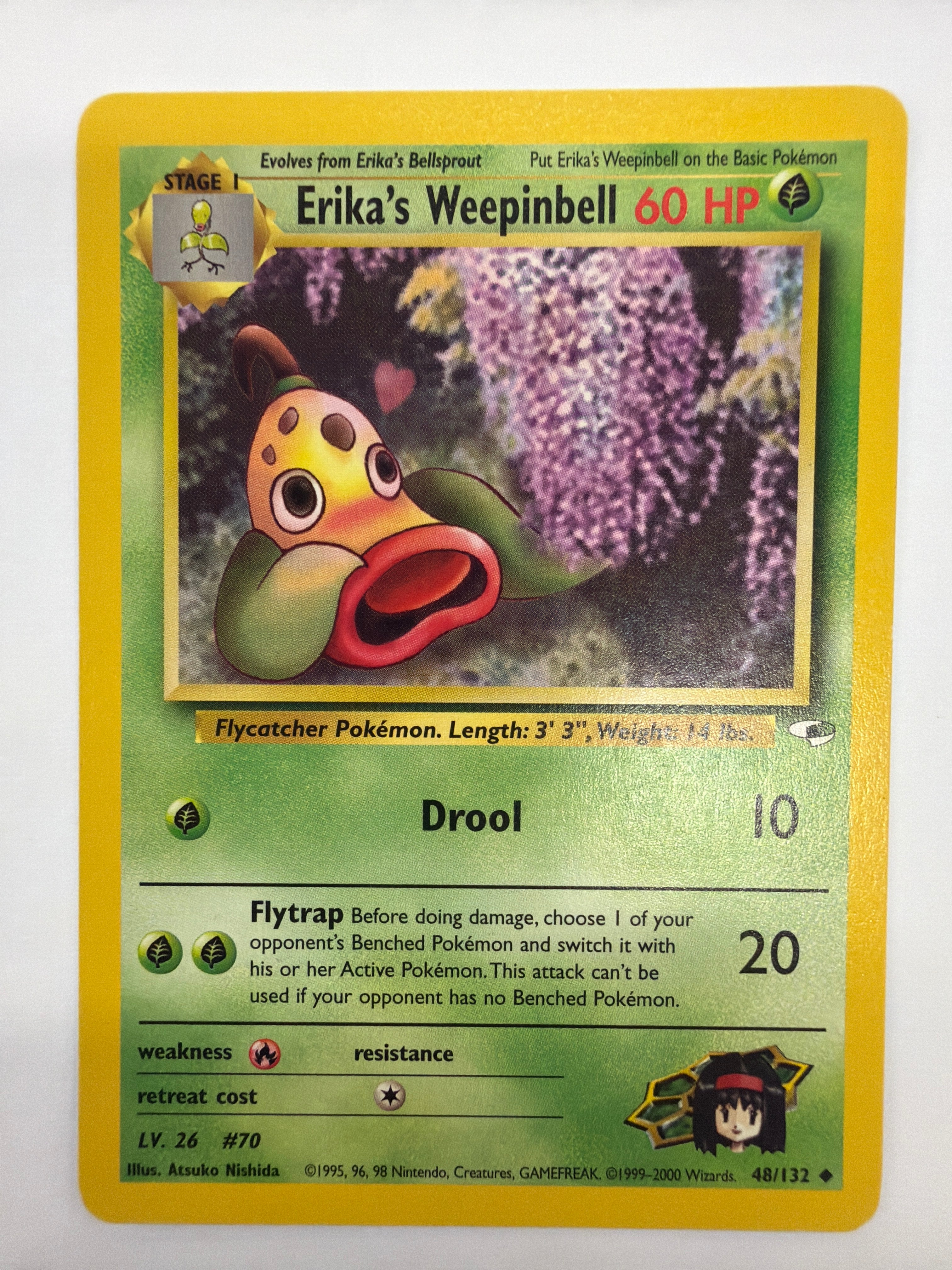 Pokémon TCG - Gym Heroes Unlimited Erika's Weepinbell 48/132 Non-Holo LP