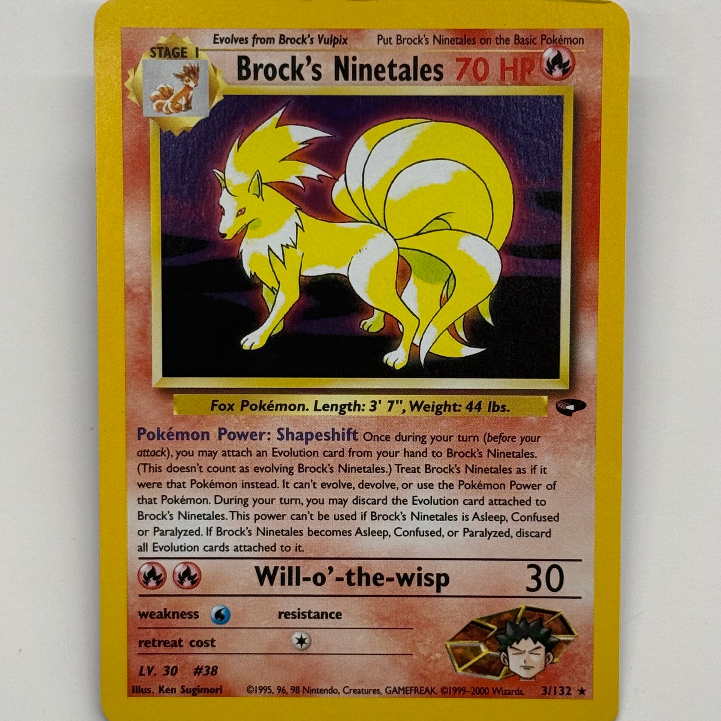 Pokémon TCG - Gym Challenge Unlimited Brock’s Ninetales 3/132 LP