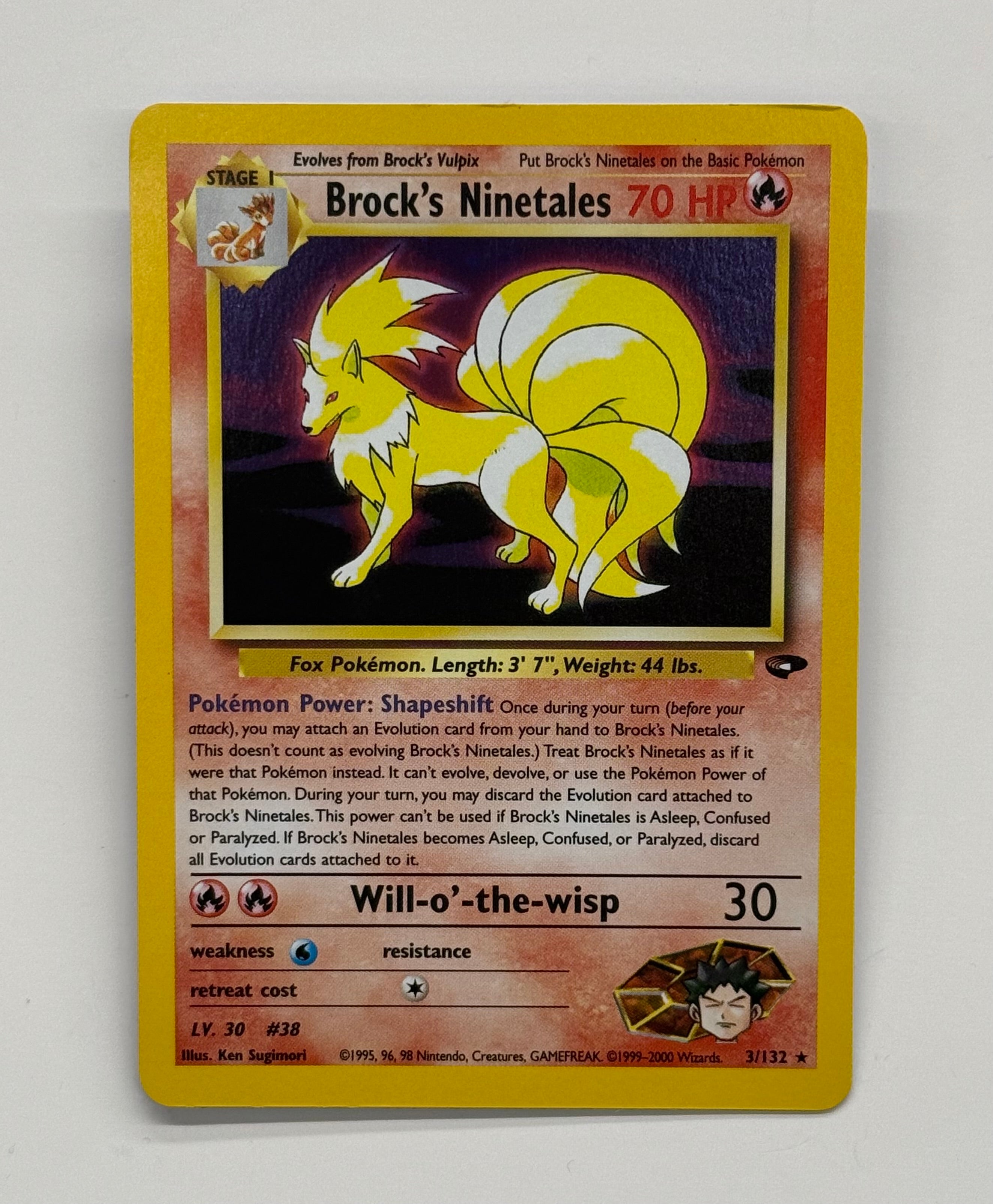 Pokémon TCG - Gym Challenge Unlimited Brock’s Ninetales 3/132 LP