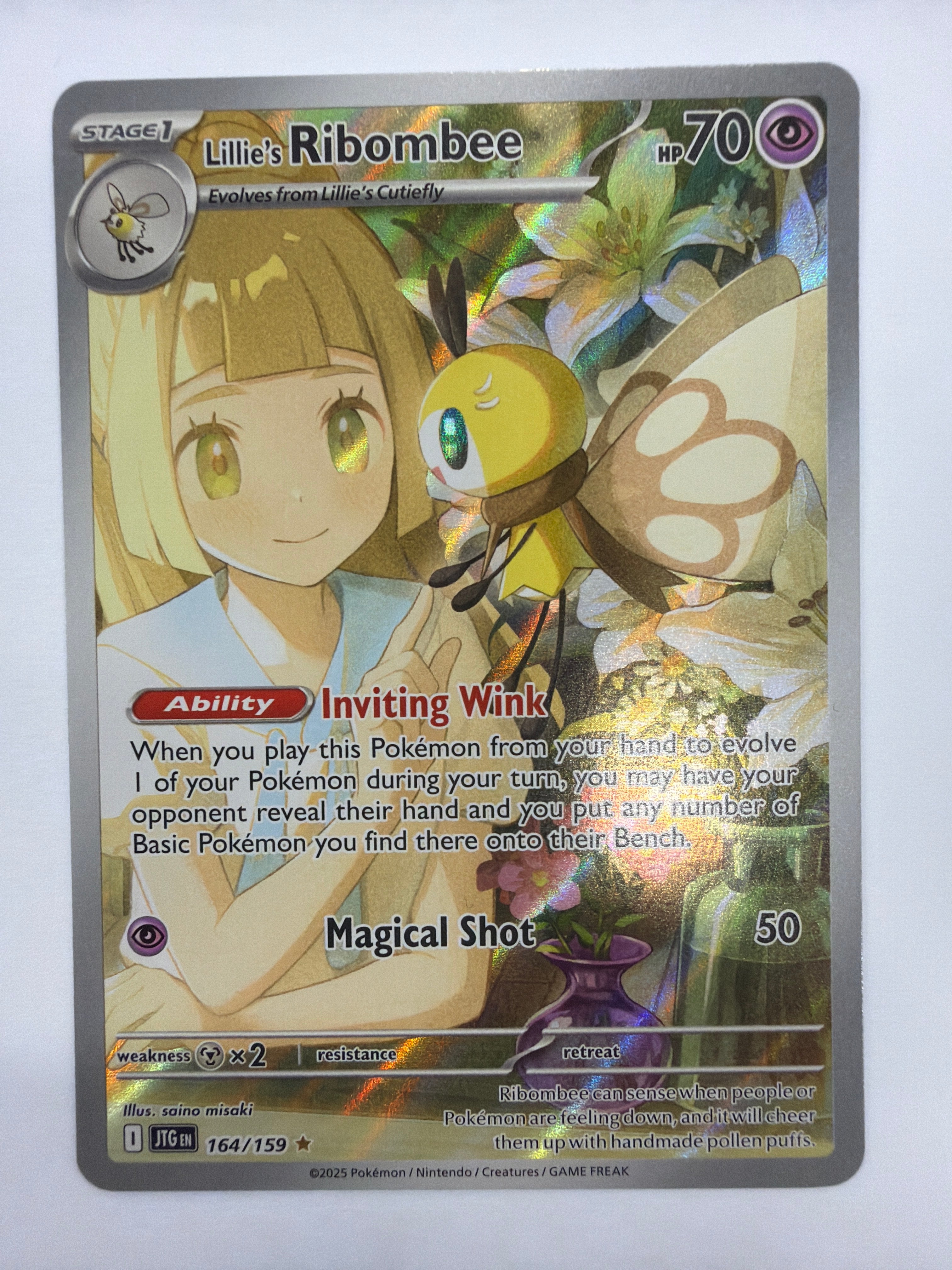 Pokémon TCG - Journey Together Lillie's Ribombee 164/159 NM