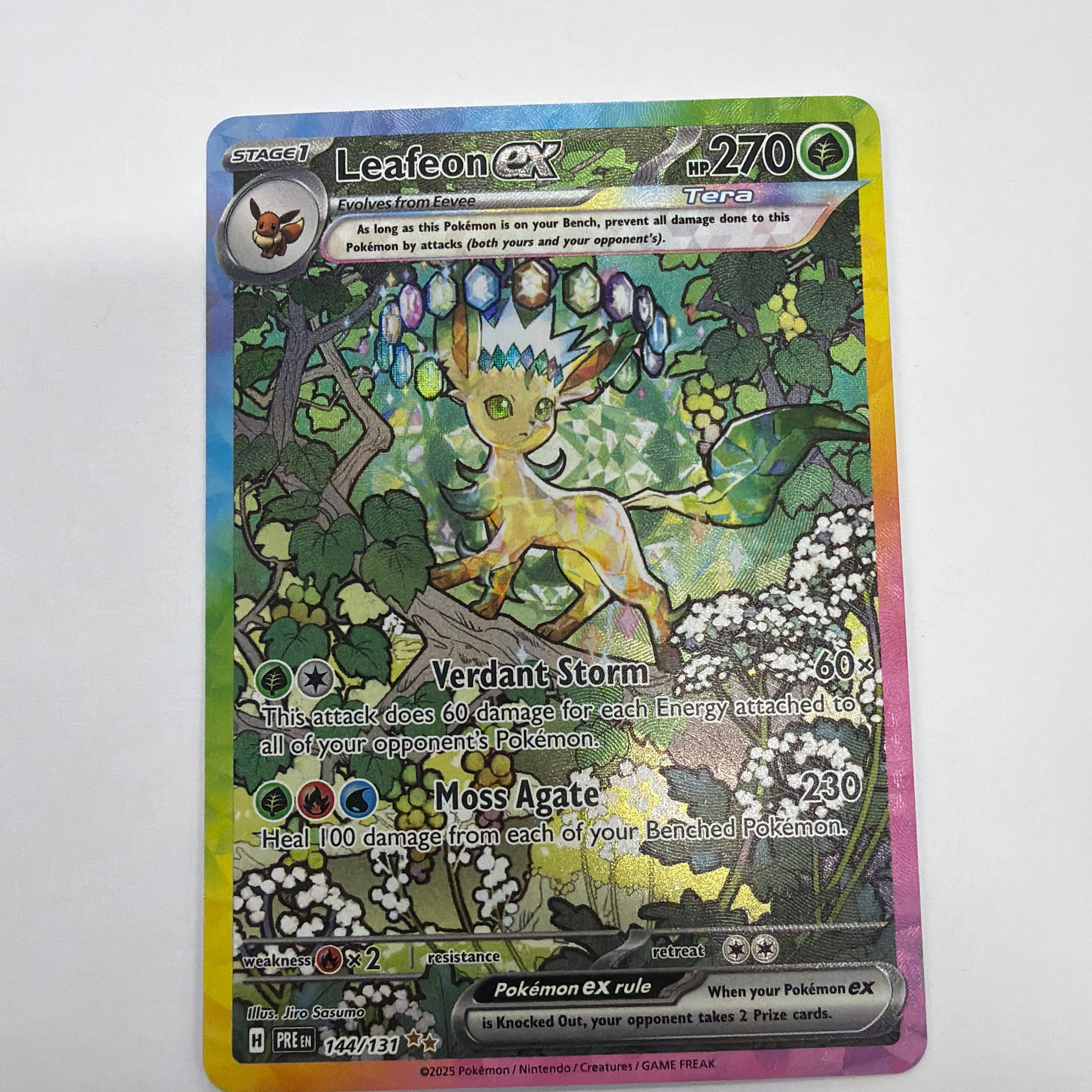 Pokémon TCG - Prismatic Evolutions Leafeon EX 144/131 NM