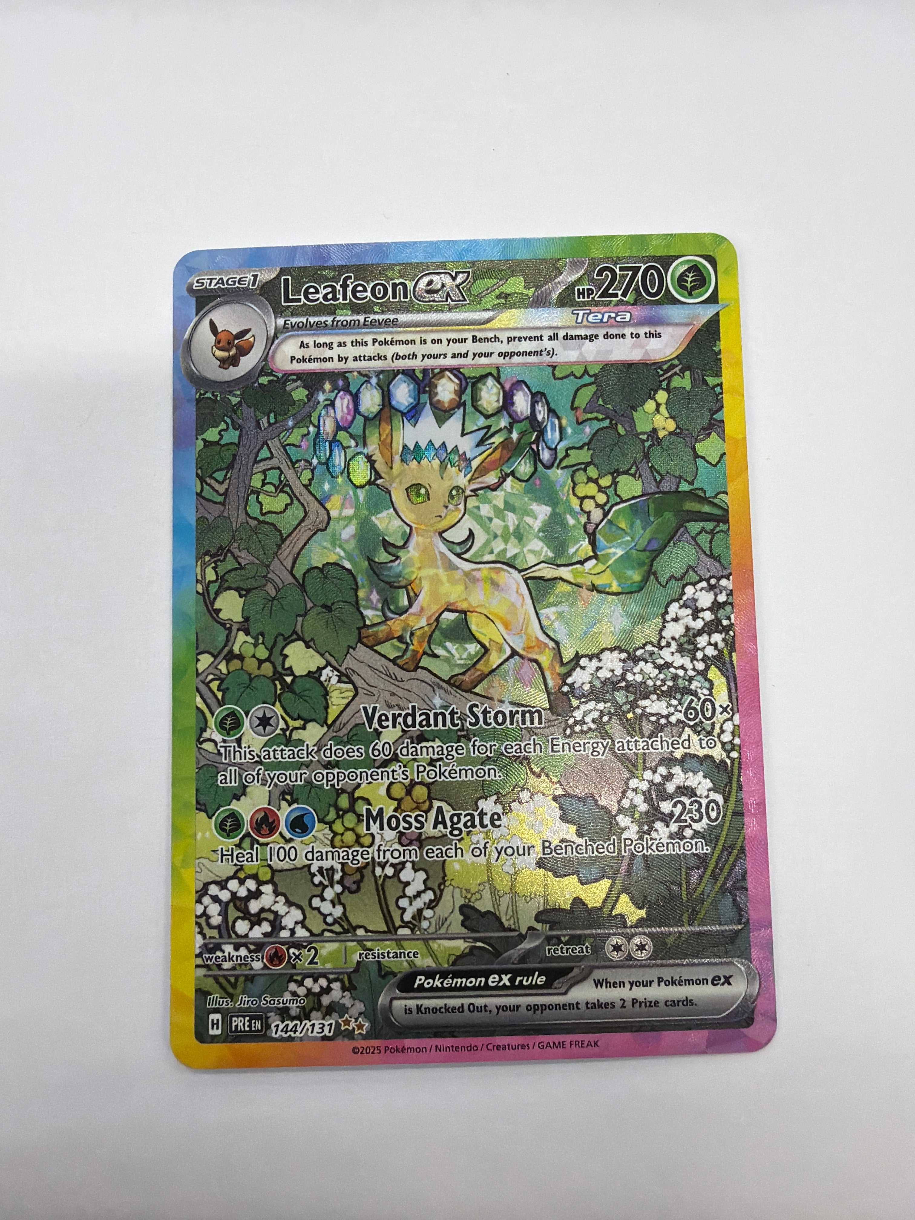 Pokémon TCG - Prismatic Evolutions Leafeon EX 144/131 NM