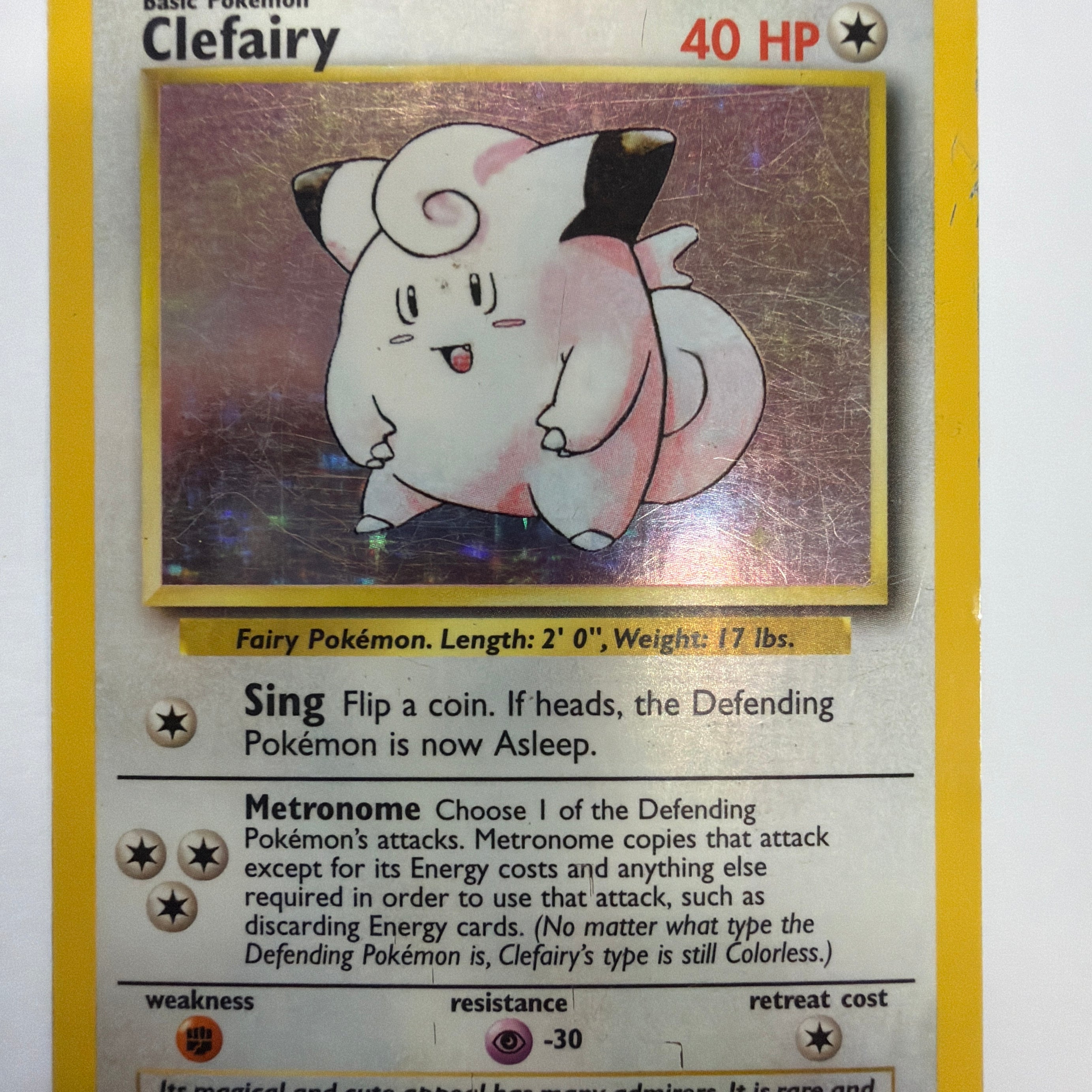 Pokémon TCG - Base Set Unlimited Clefairy 5/102 Holo DMG