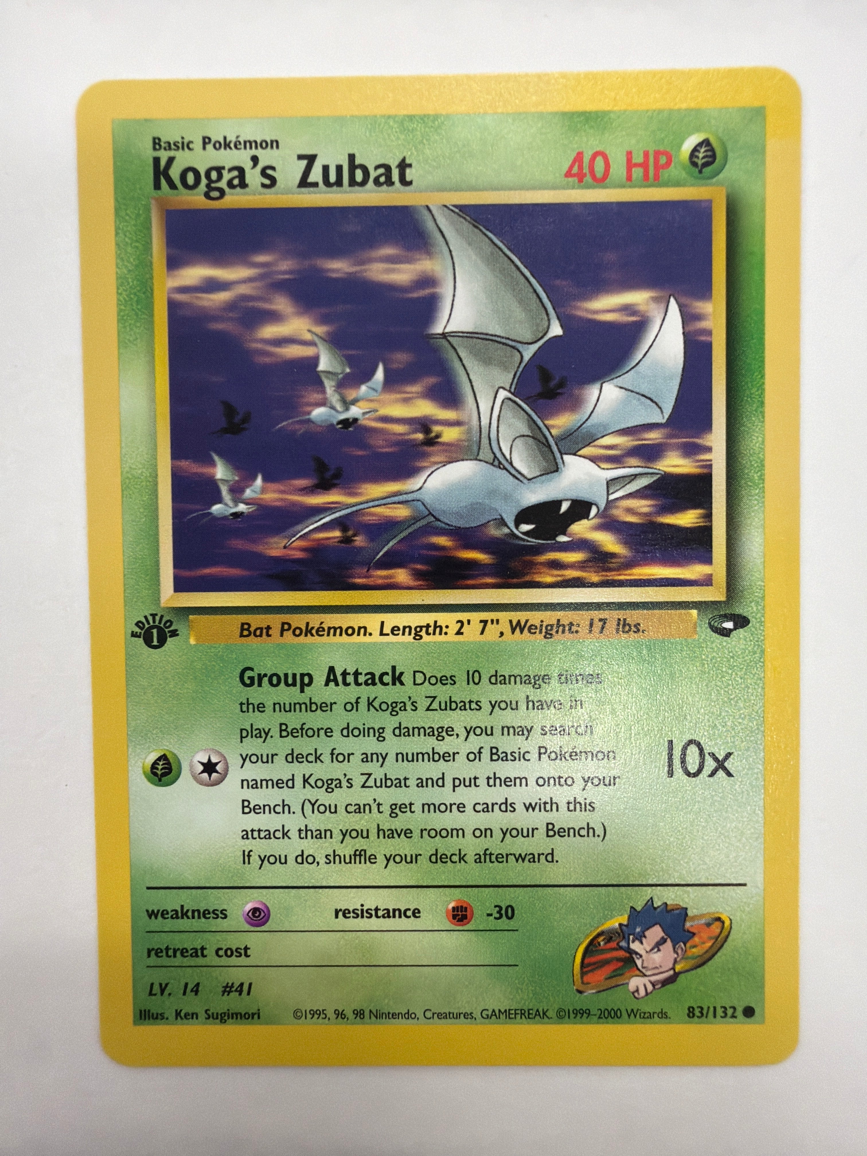 Pokémon TCG - Gym Challenge 1st Edition Koga's Zubat 83/132 NM