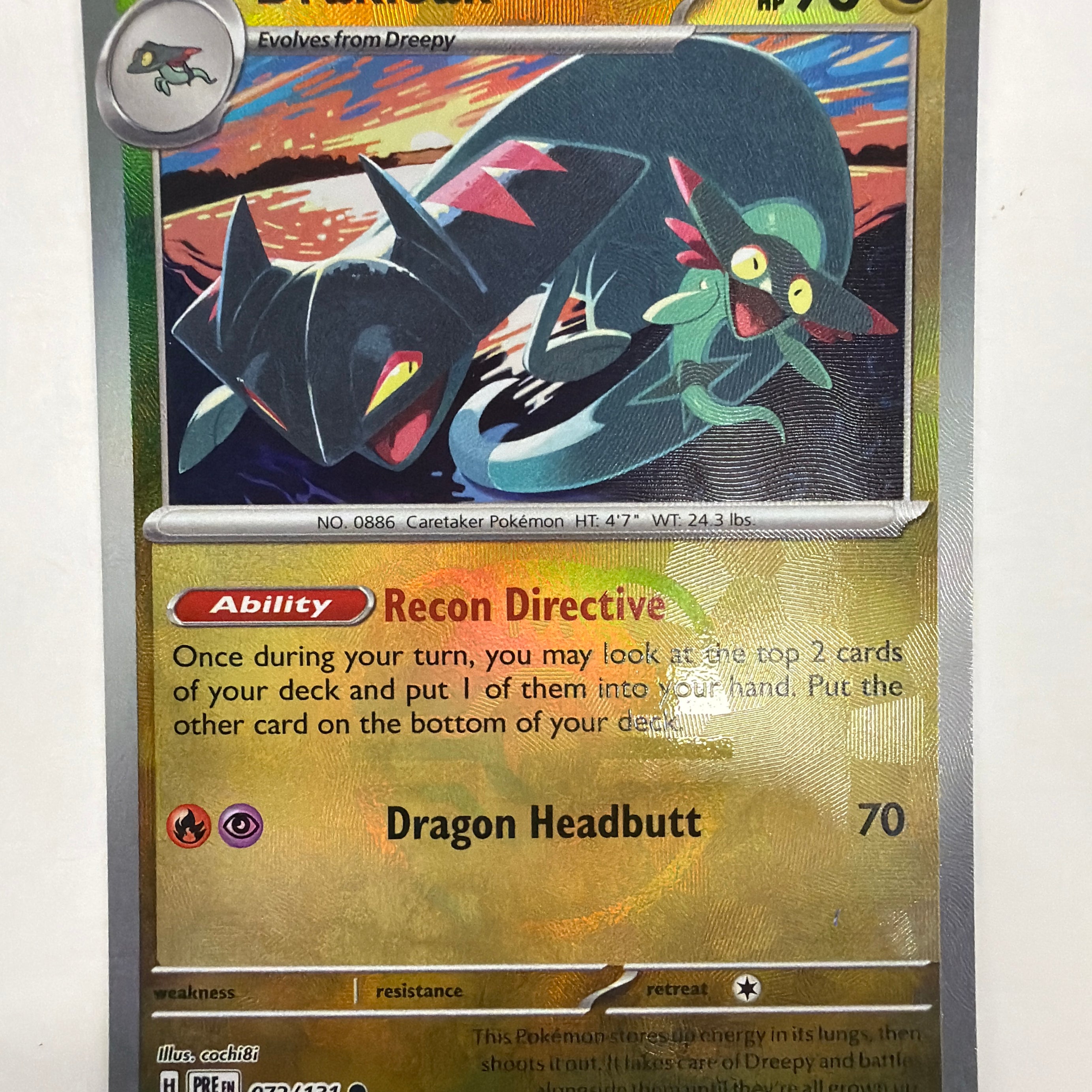 Pokémon TCG - Prismatic Evolutions Drakloak 072/131 Masterball NM
