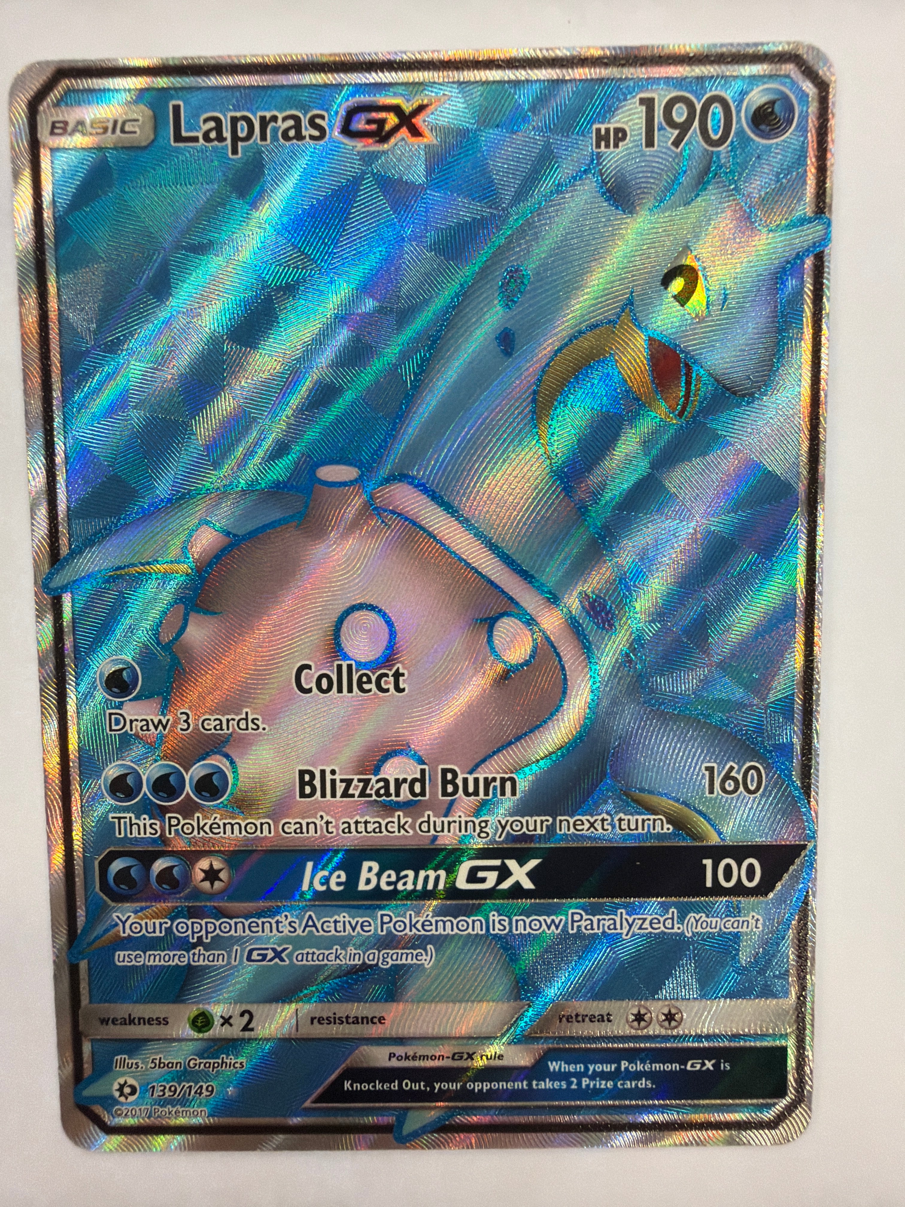 Pokémon TCG - Sun & Moon Lapras GX 139/149 LP