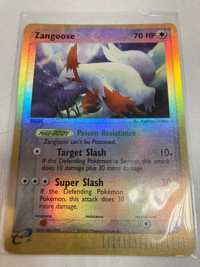 Pokémon TCG Zangoose 14/100 Sandstorm Reverse NM – True Believers
