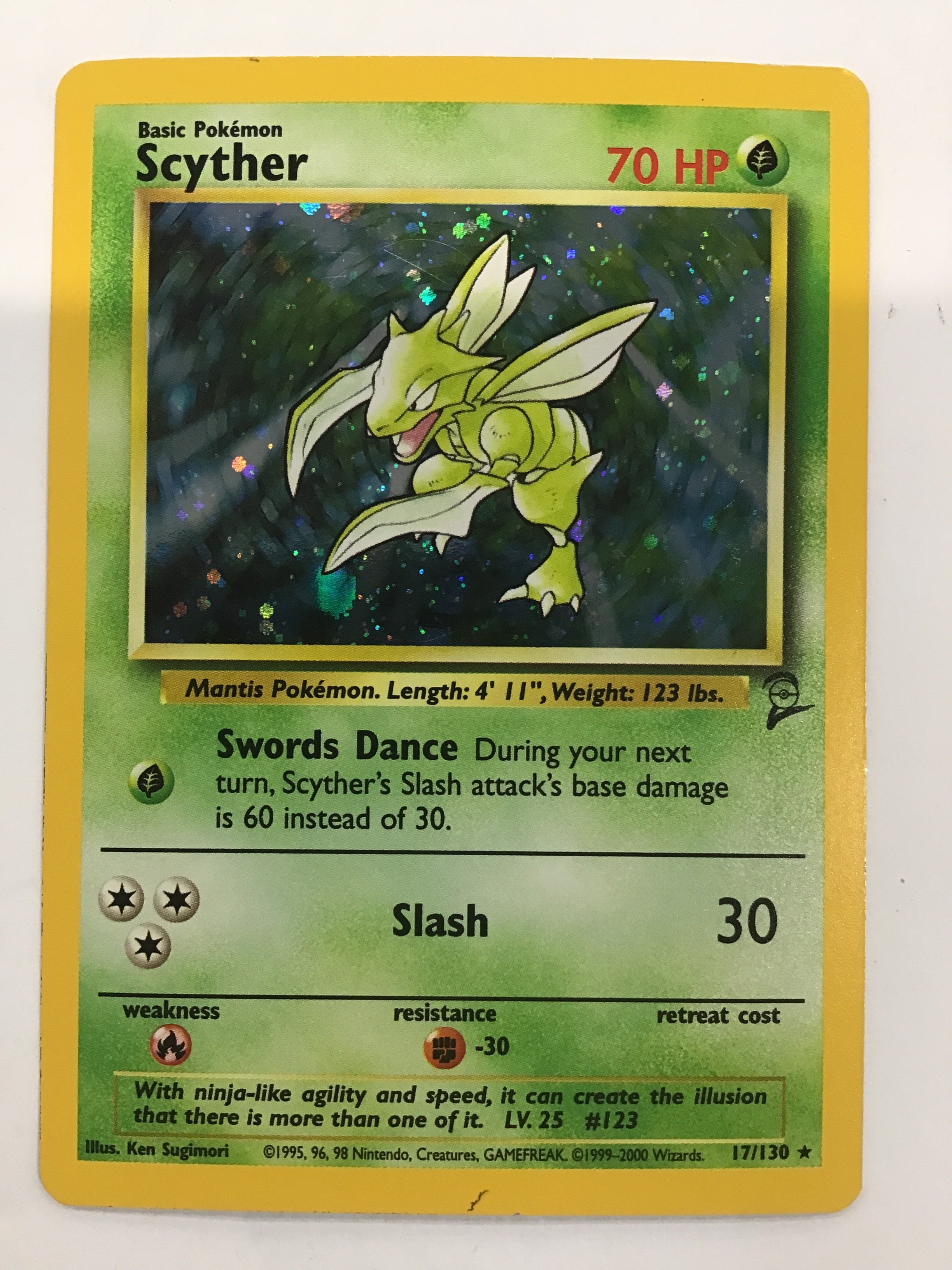 Pokémon TCG - Base Set 2 Scyther Holo 17/130 NM