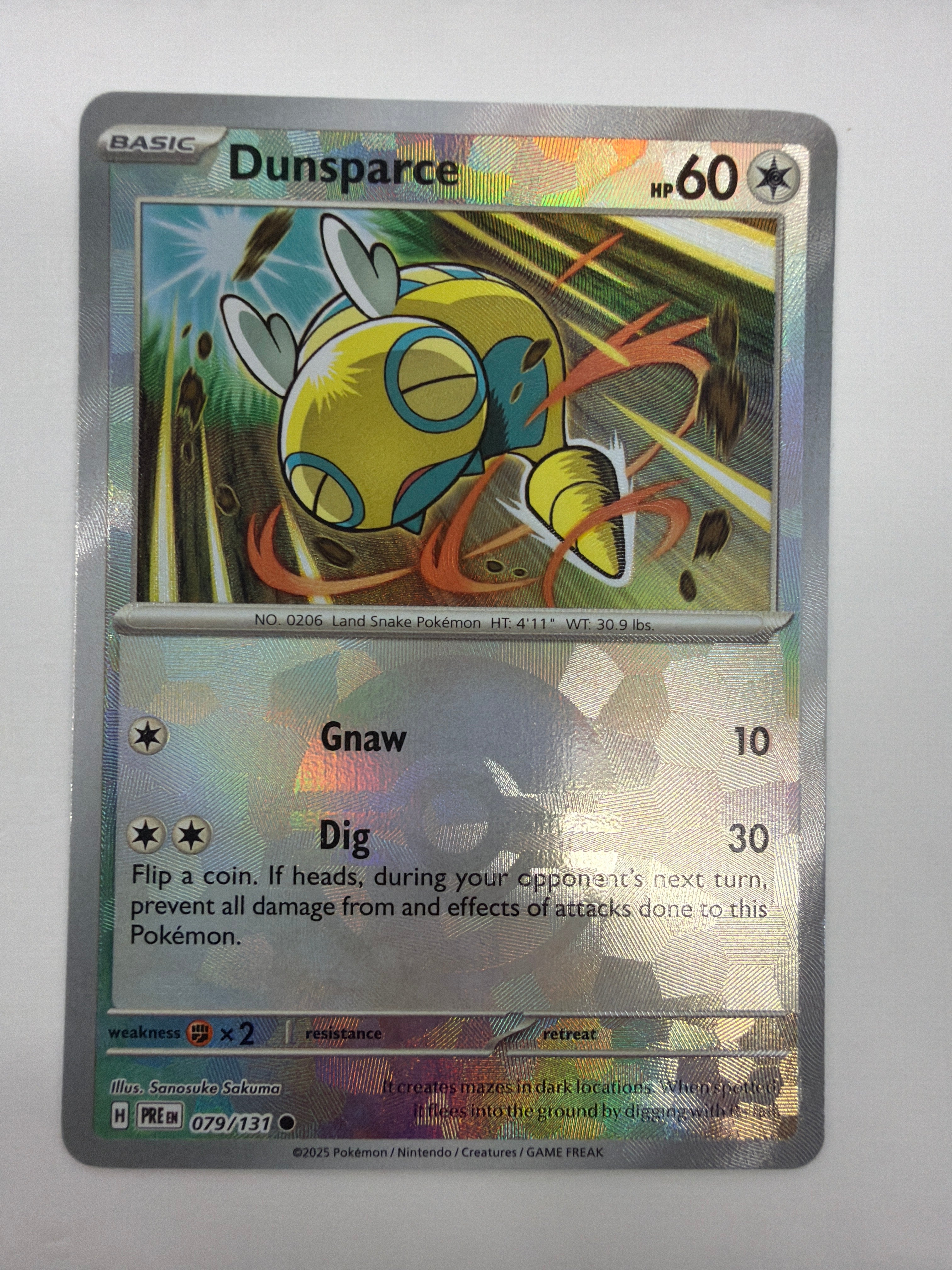 Pokémon TCG - Prismatic Evolutions Dunsparce 079/131 Pokeball NM