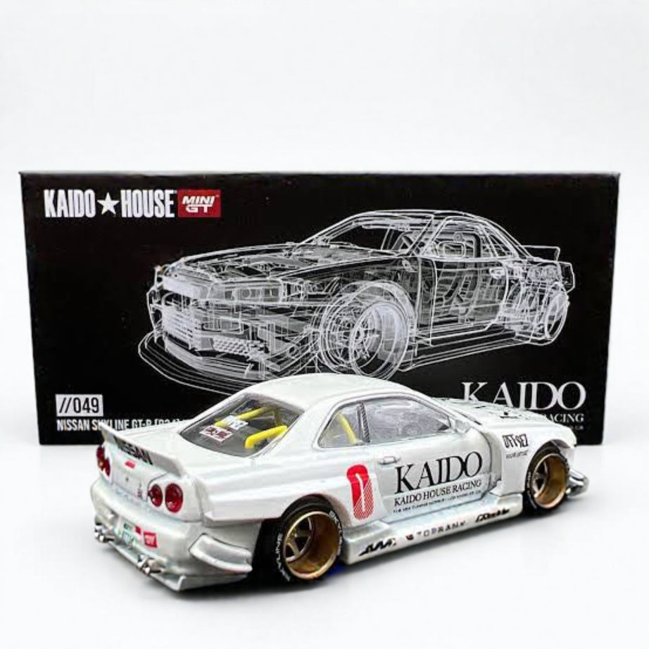 Kaido House Mini GT Nissan Skyline GT-R Kaido Works V2 1:64 Scale Diecast Car #049