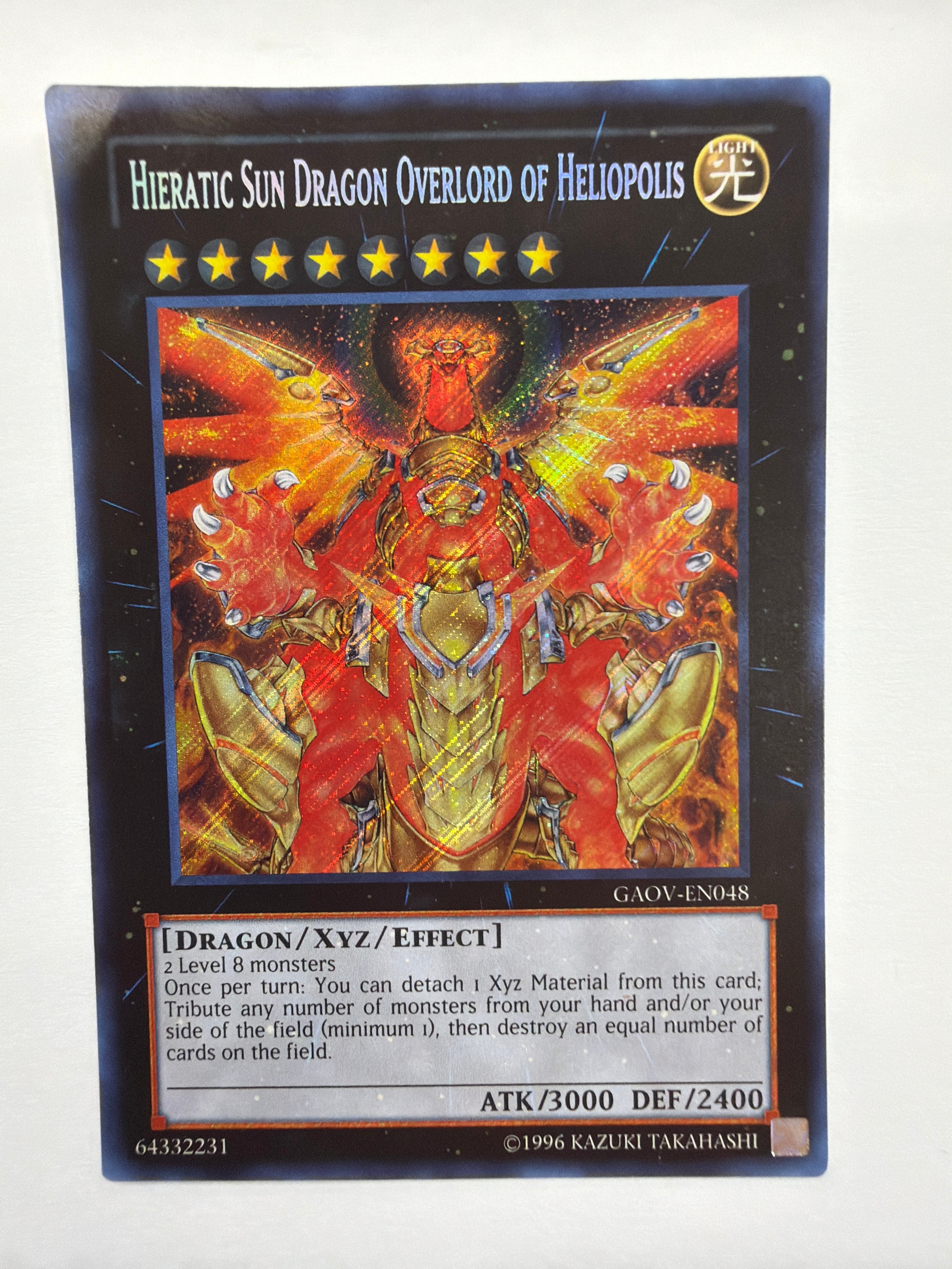 Yu-Gi-Oh TCG - Galactic Overlord Hieratic Sun Dragon Overlord of Heliopolis GAOV-EN048 Secret Rare DMG