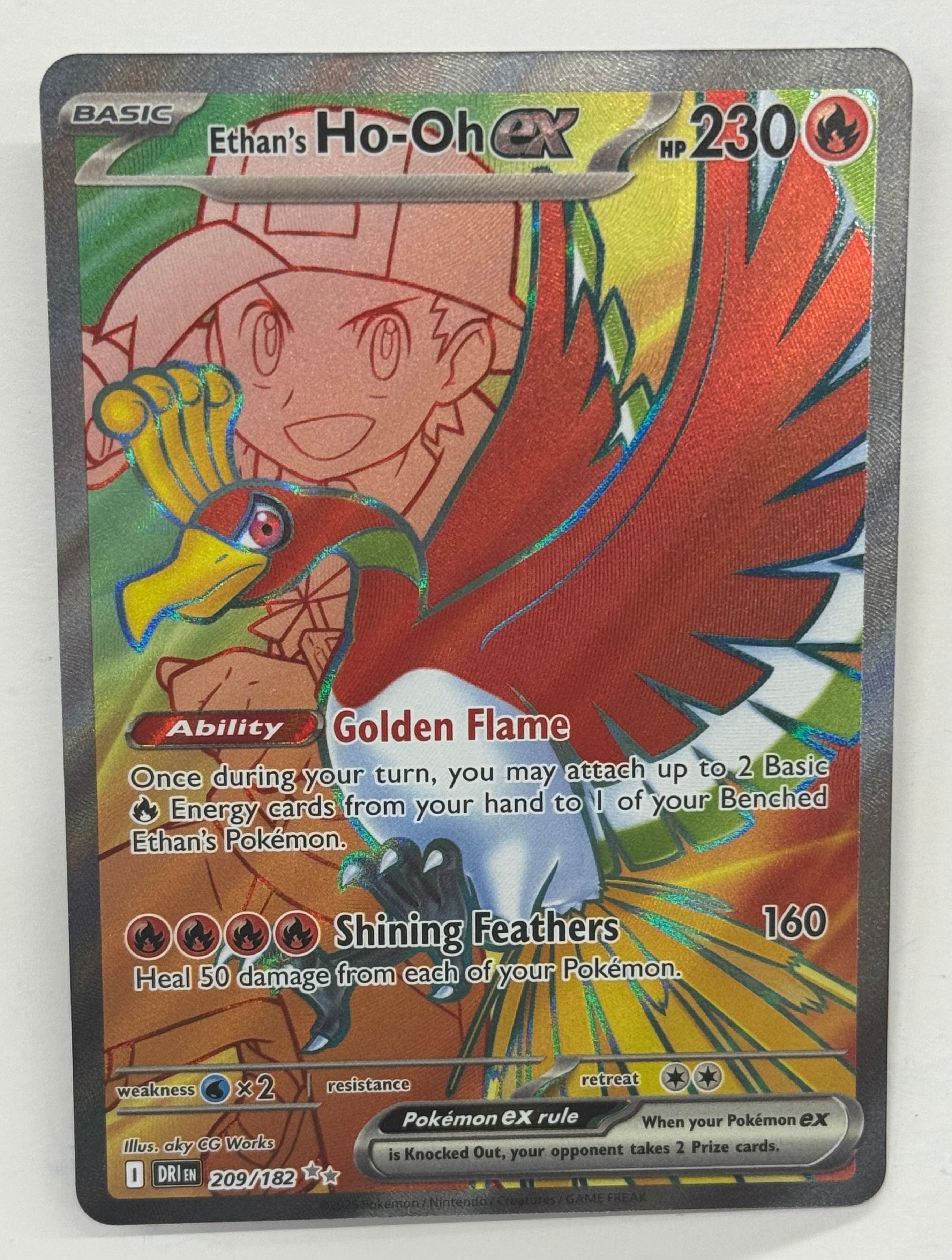 Pokémon TCG - Destined Rivals Ethan’s Ho-Oh EX 209/182 NM