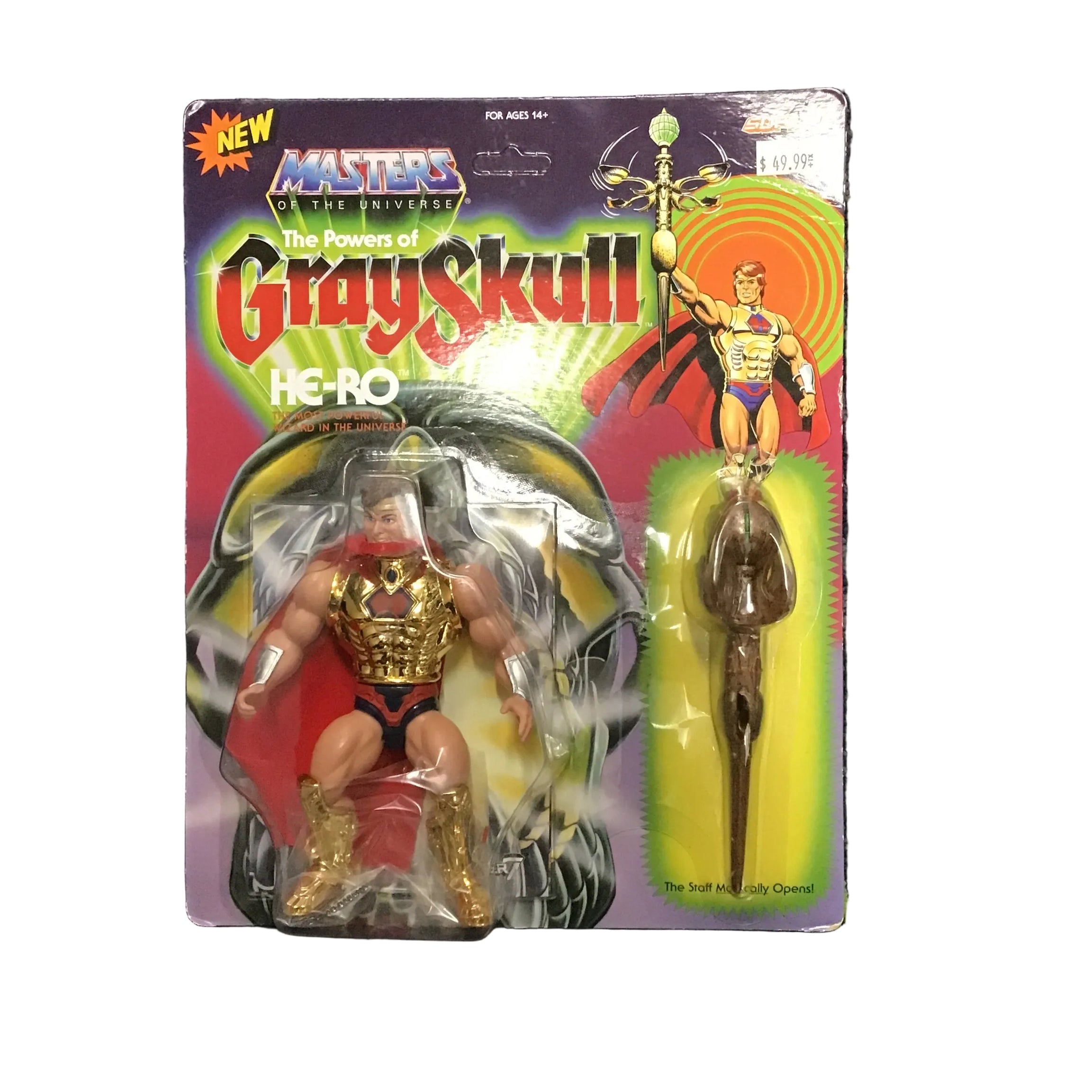 Super 7 Vintage Master of the Universe The Powers of Gray Skull He-Roc Action Figure