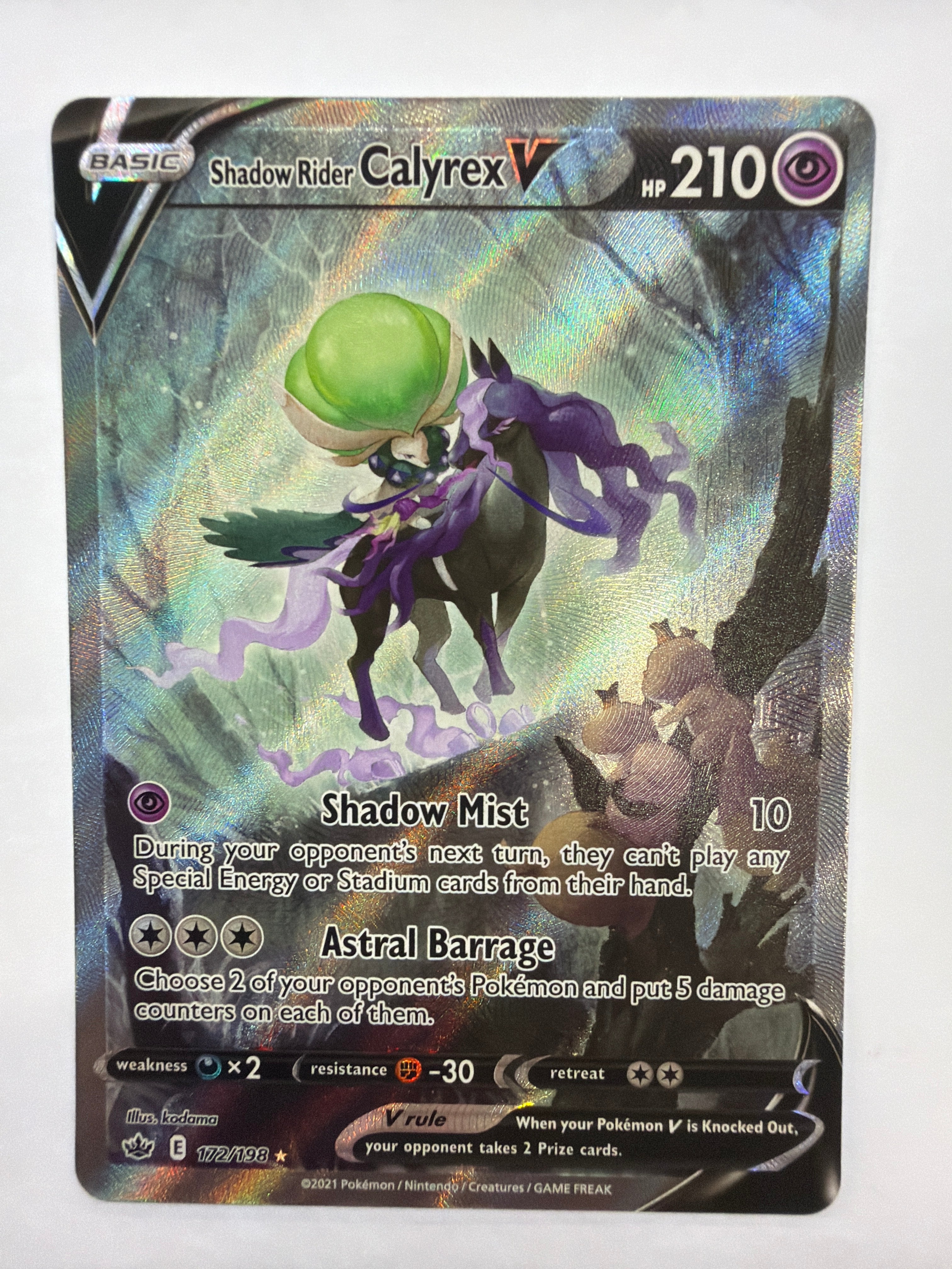 Pokémon TCG - Chilling Reign Shadow Rider Calyrex V 172/198 NM