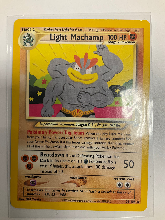 Pokemon TCG Light Machamp 25/105 Neo Destiny MP – True Believers Gaming and  Collectibles