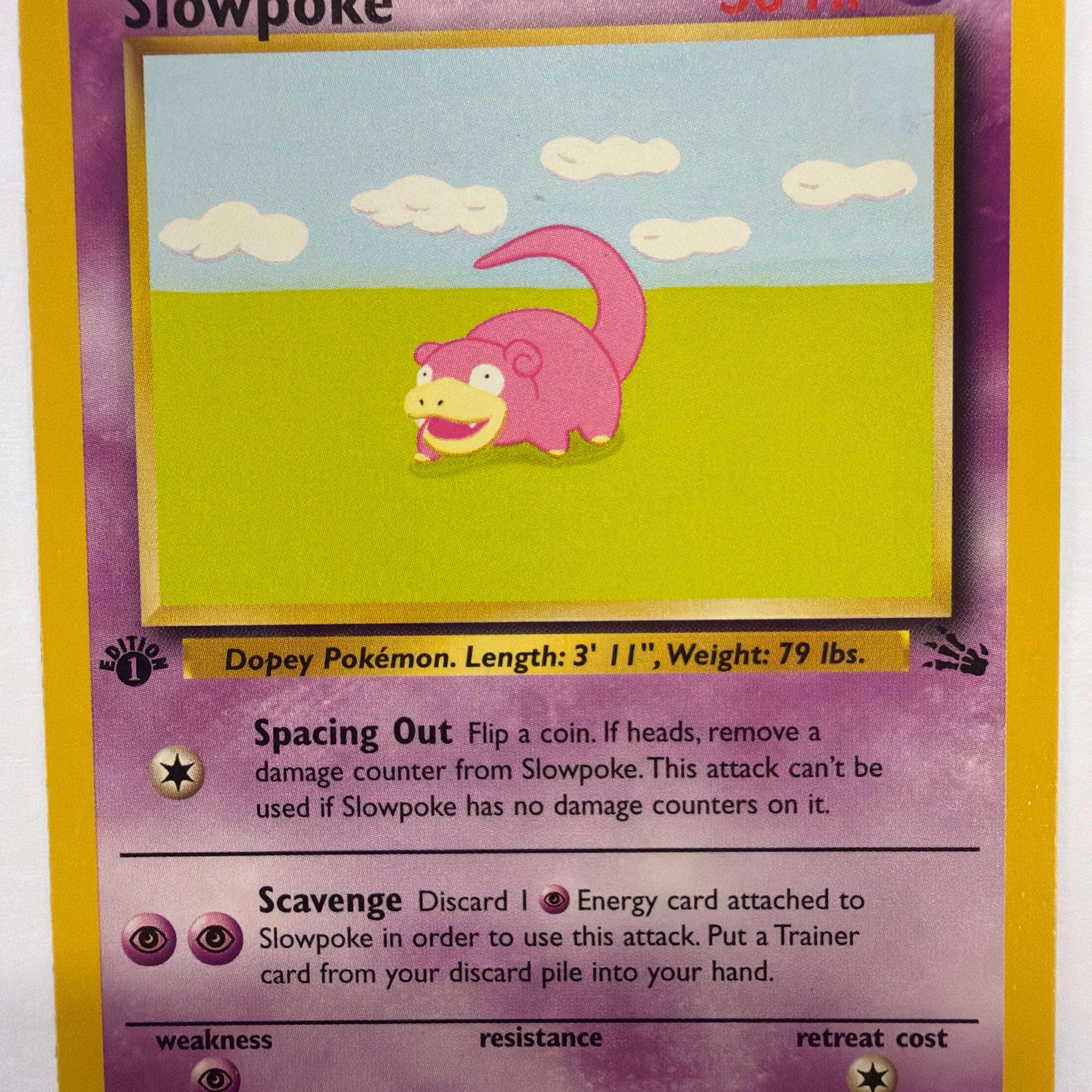 Pokémon TCG - Fossil 1st Edition Slowpoke 55/62 Non-Holo NM