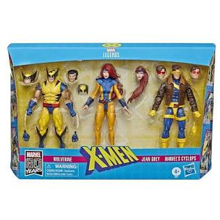 Hasbro Marvel Legends Series X-Men 80 Years Wolverine, Jean Grey, Marvels Cyclops Action Figure