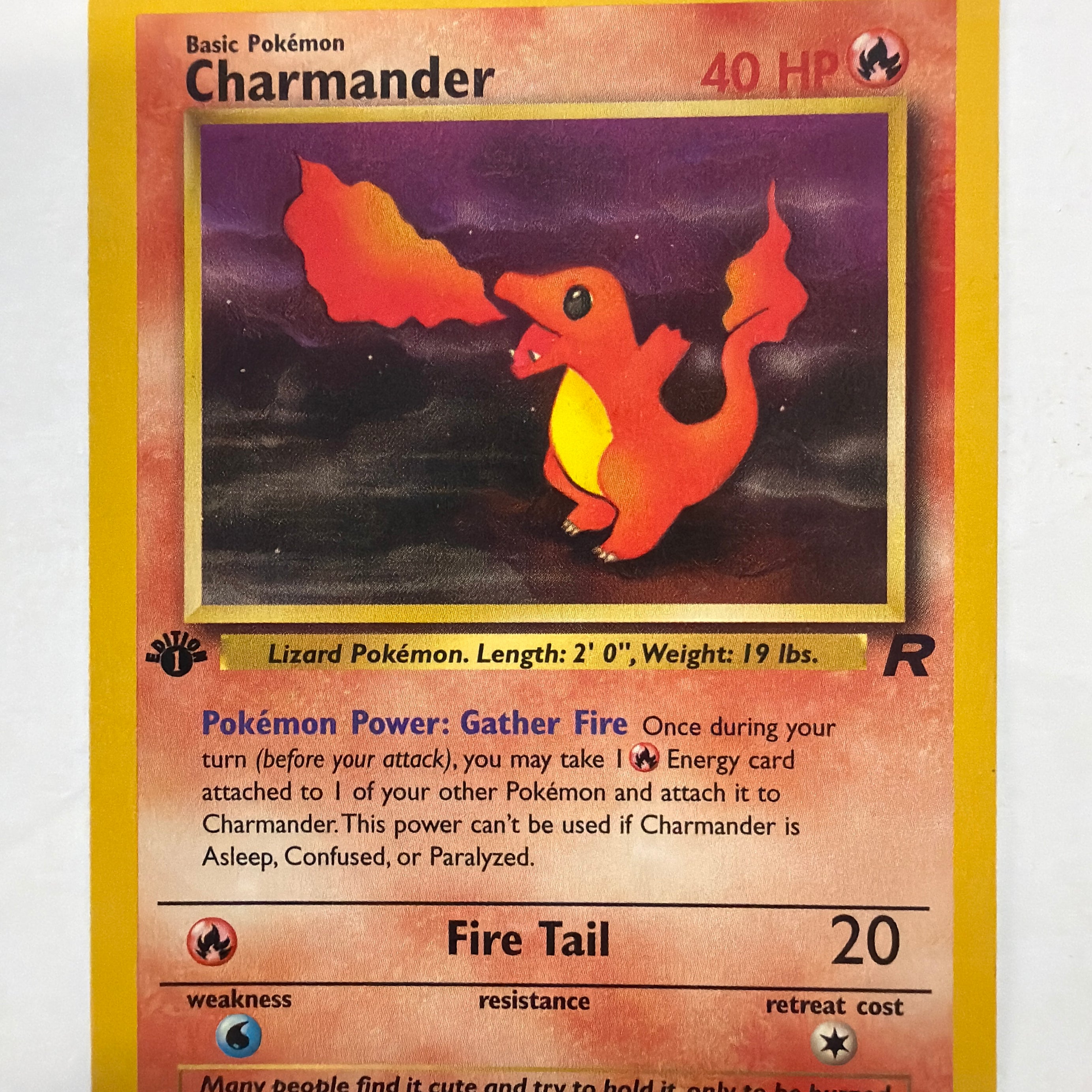 Pokémon TCG - Team Rocket 1st Edition Charmander 50/82 Non-Holo NM