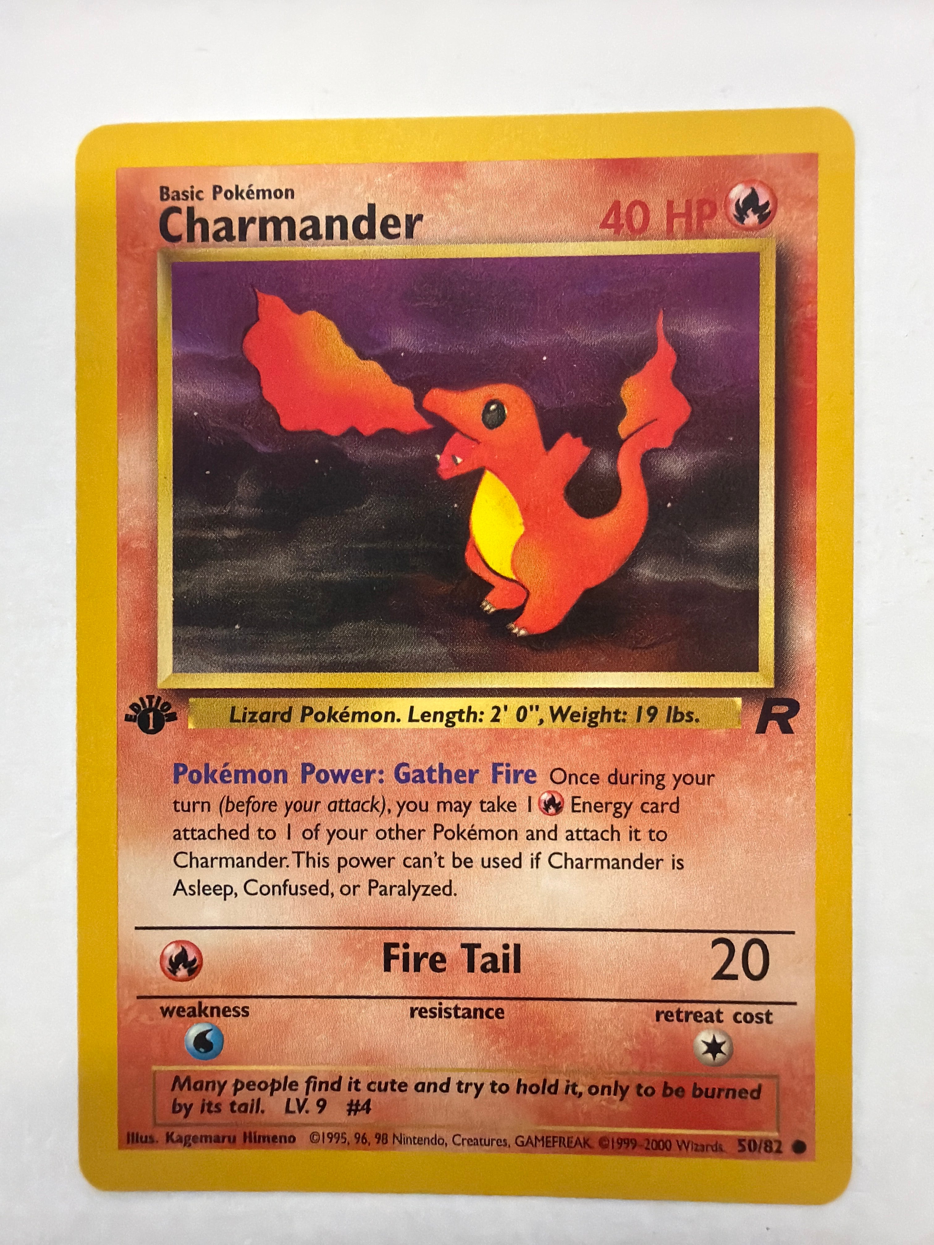 Pokémon TCG - Team Rocket 1st Edition Charmander 50/82 Non-Holo NM