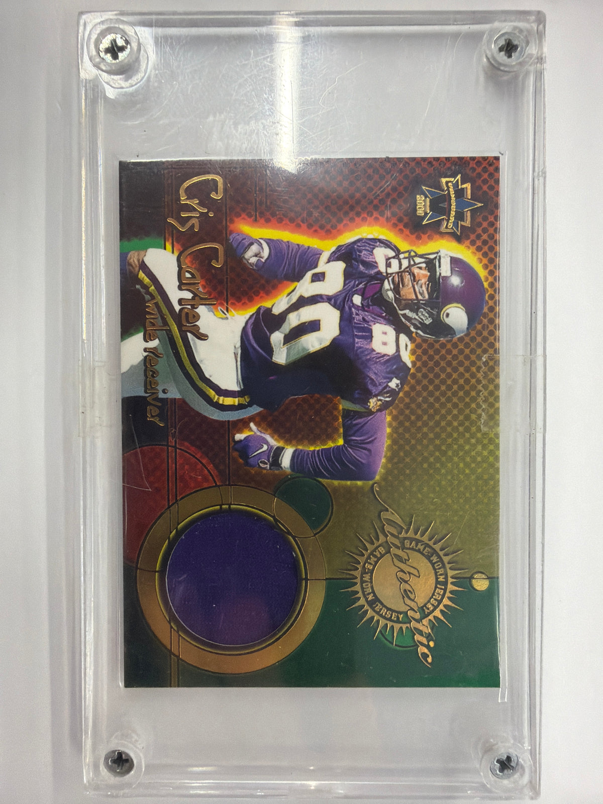 2000 Pacific Aurora Cris Carter Patch #4