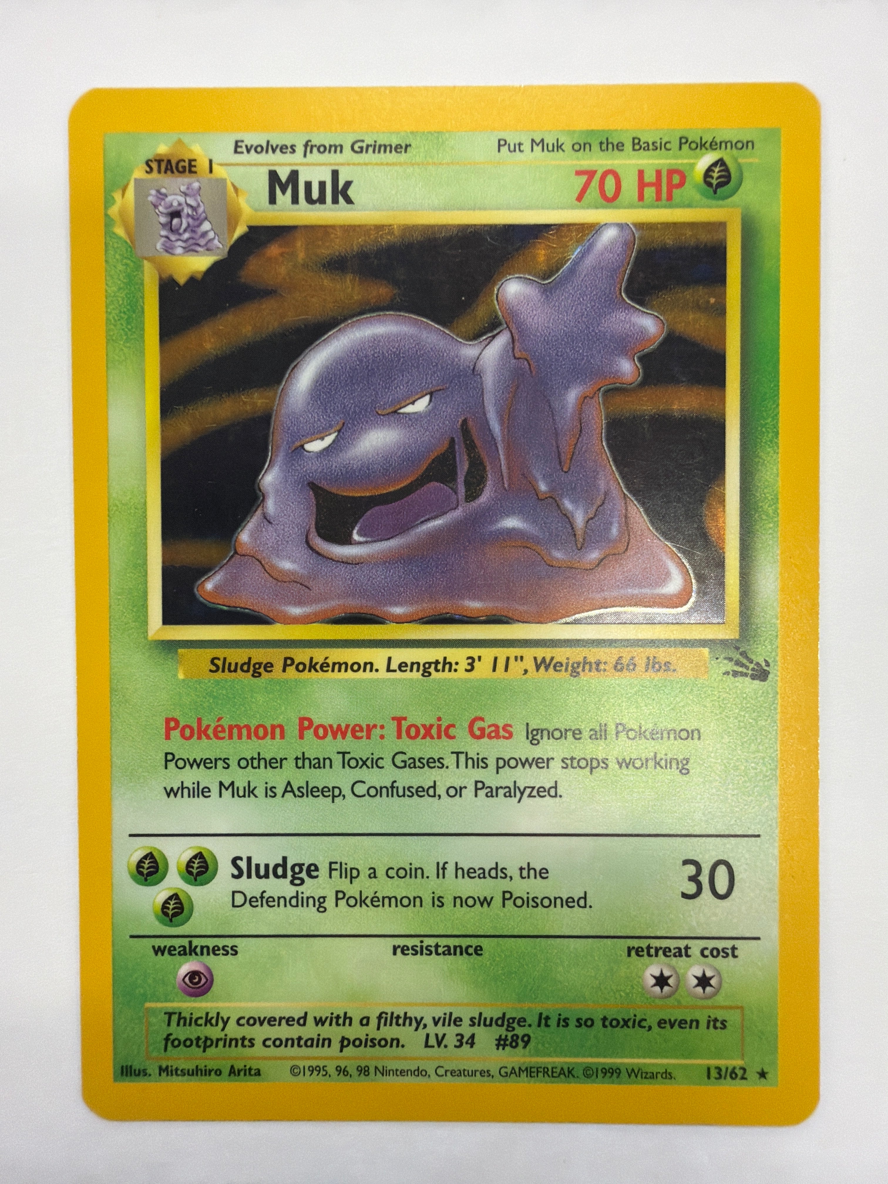 Pokémon TCG - Fossil Unlimited Muk 13/62 Holo MP