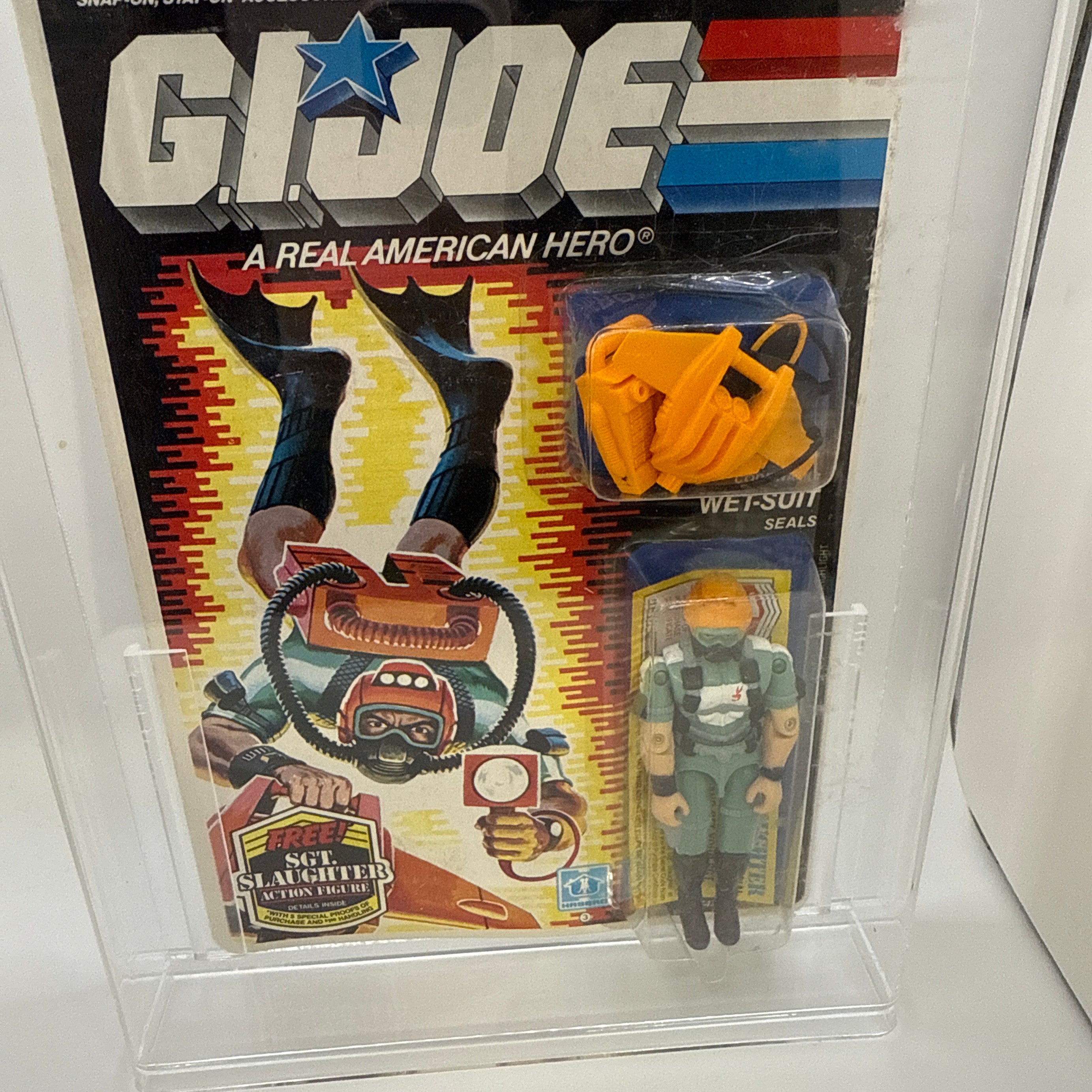Hasbro G.I. Joe Vintage 1985 Code Name: Wet-Suit Seals Unpunched 36 Back Punched Card Action Figure