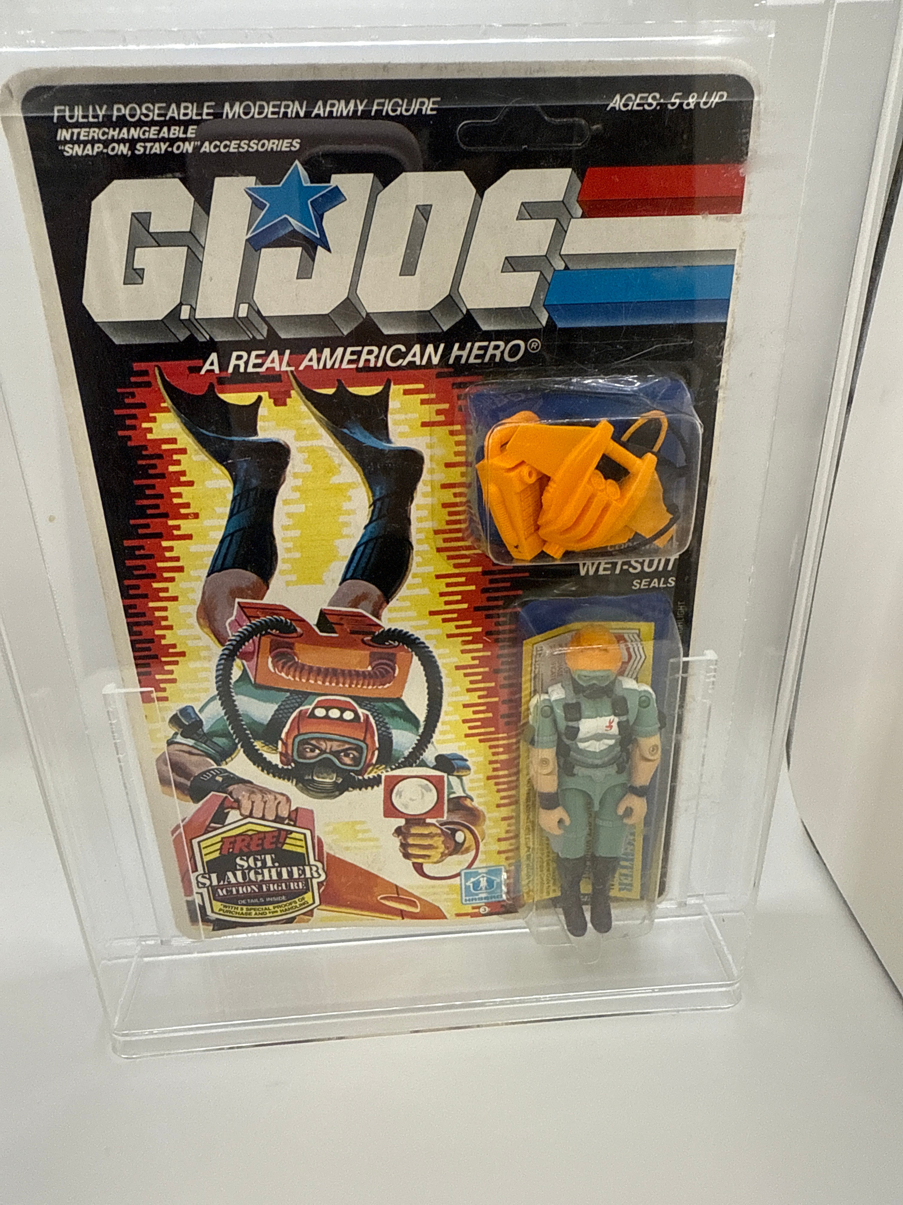 Hasbro G.I. Joe Vintage 1985 Code Name: Wet-Suit Seals Unpunched 36 Back Punched Card Action Figure