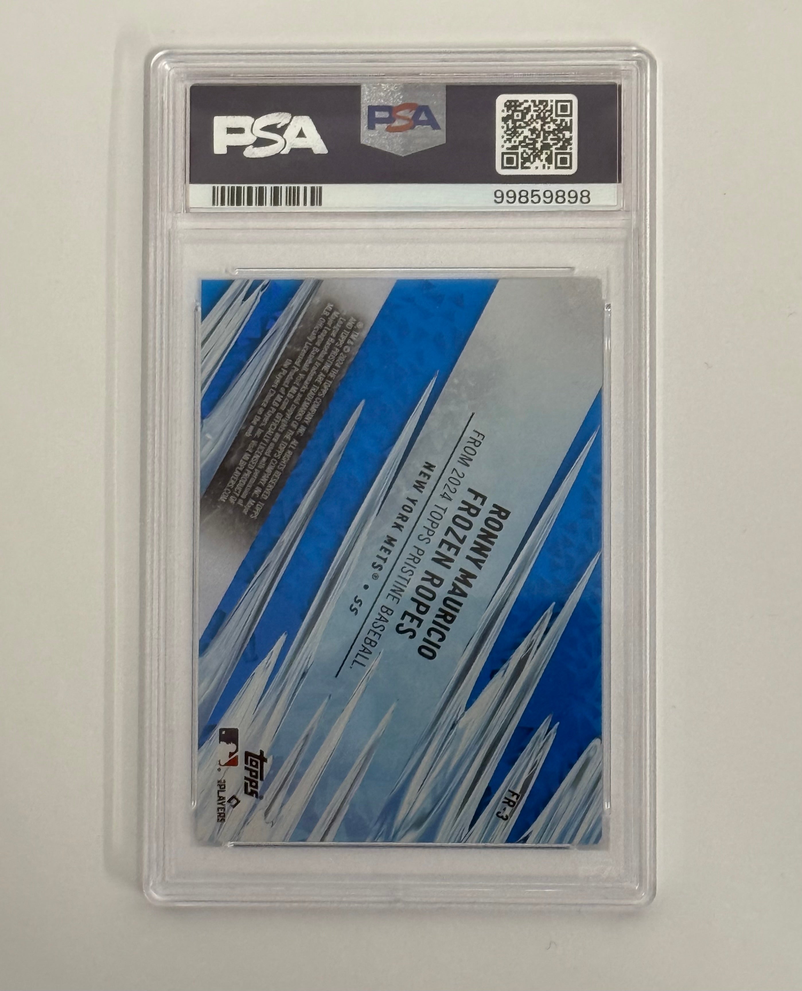2024 Topps Pristine PSA 9 MINT Ronny Mauricio Frozen Ropes #FR3 Blue Numbered 02/75