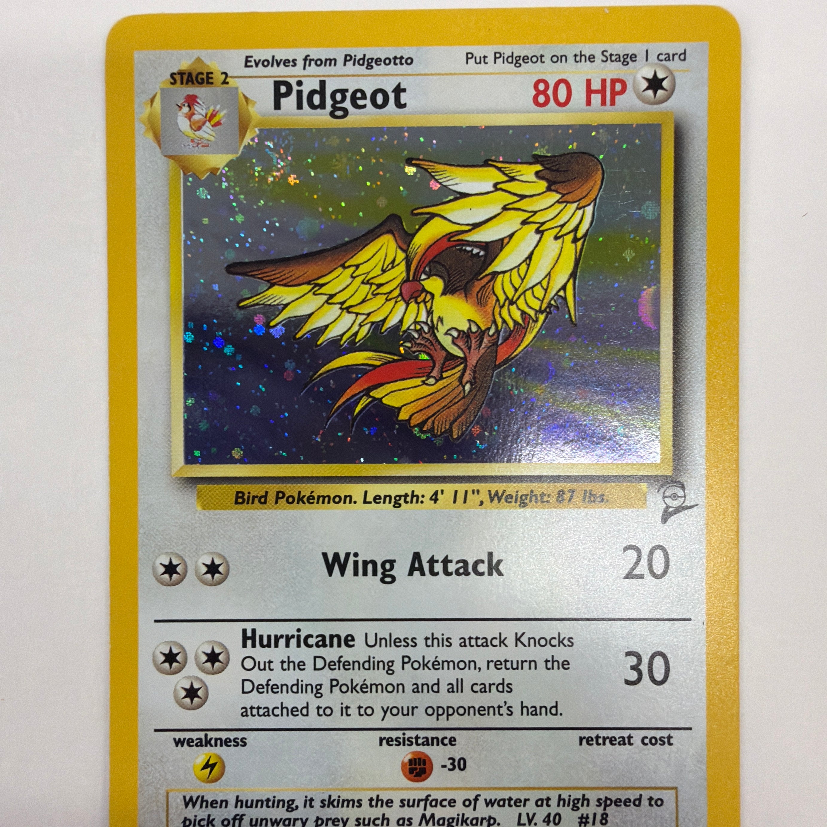 Pokémon TCG - Base Set 2 Pidgeot 14/130 Holo NM