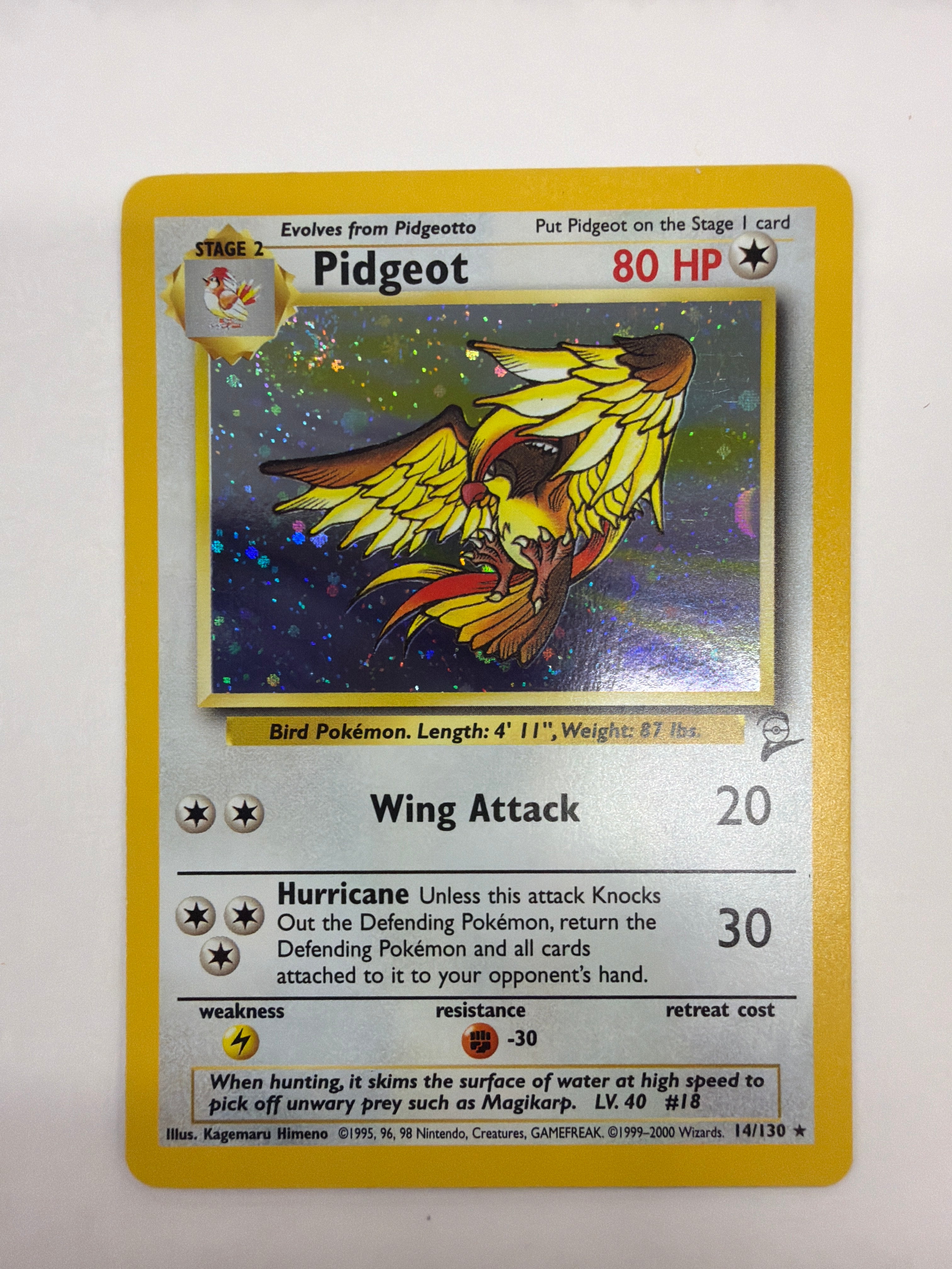 Pokémon TCG - Base Set 2 Pidgeot 14/130 Holo NM