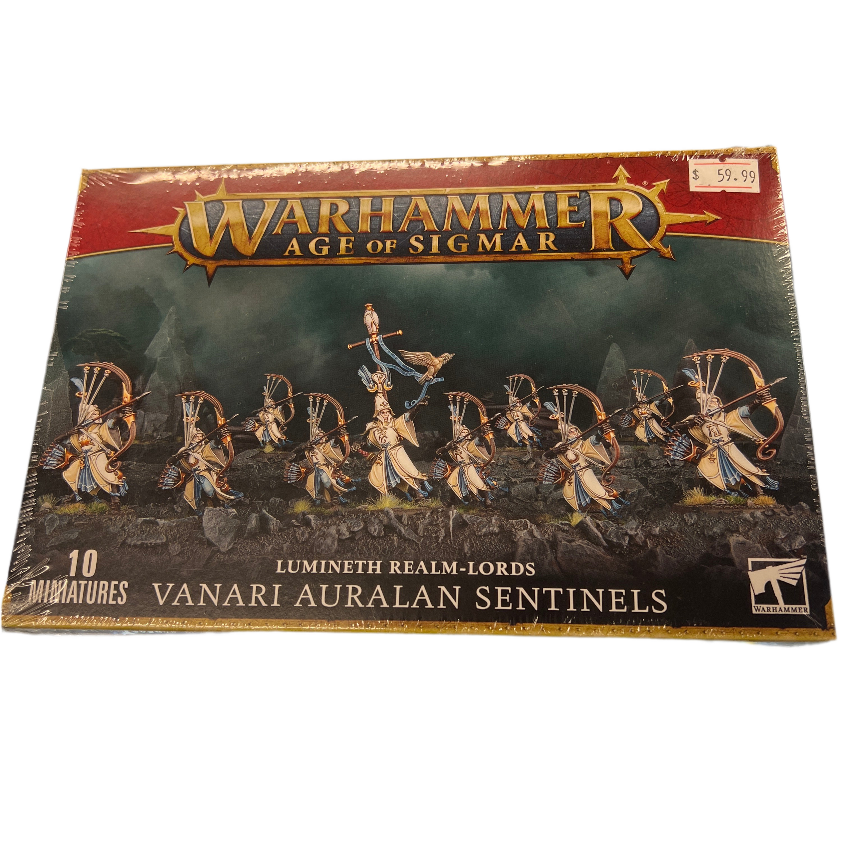 Unpainted Games Workshop Citadel Warhammer Age of Sigmar Lumineth Realm- Lords Vanari Auralan Sentinels Miniature