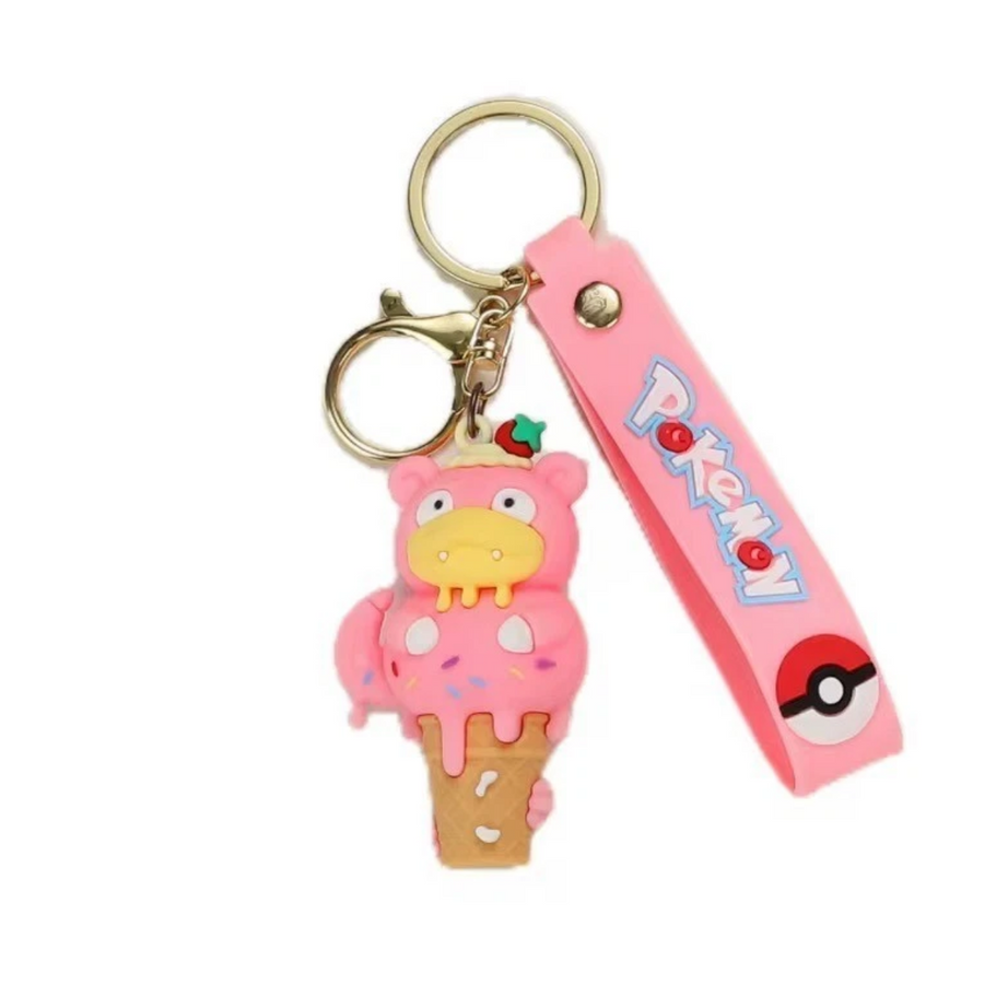 Pokémon Slowpoke Ice Cream Cone Keychain